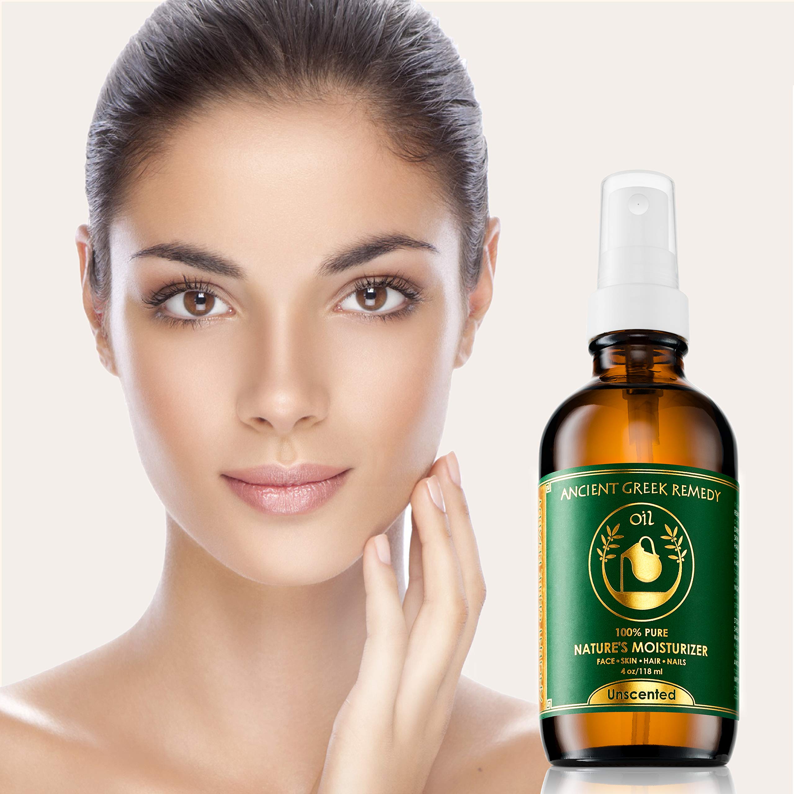 Unscented Organic Face And Body Oil Made Of Olive, Almond, Jojoba, Grapeseed, Sunflower, And Vitamin E Oil For Sensitive Dry Ski