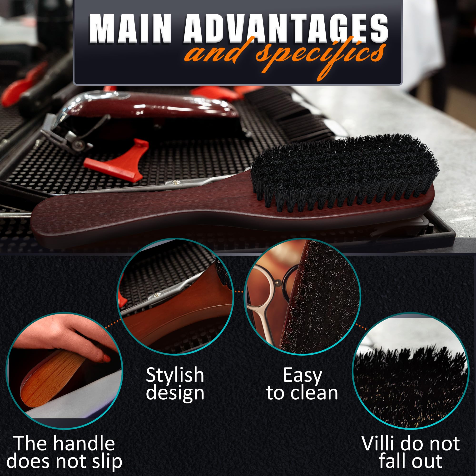 Boar Bristle Beard Brush For Men - Beard Straightener Brush For Thick Hair Wooden Hair Brush For Beard Boar Soft Bristle Hair Br
