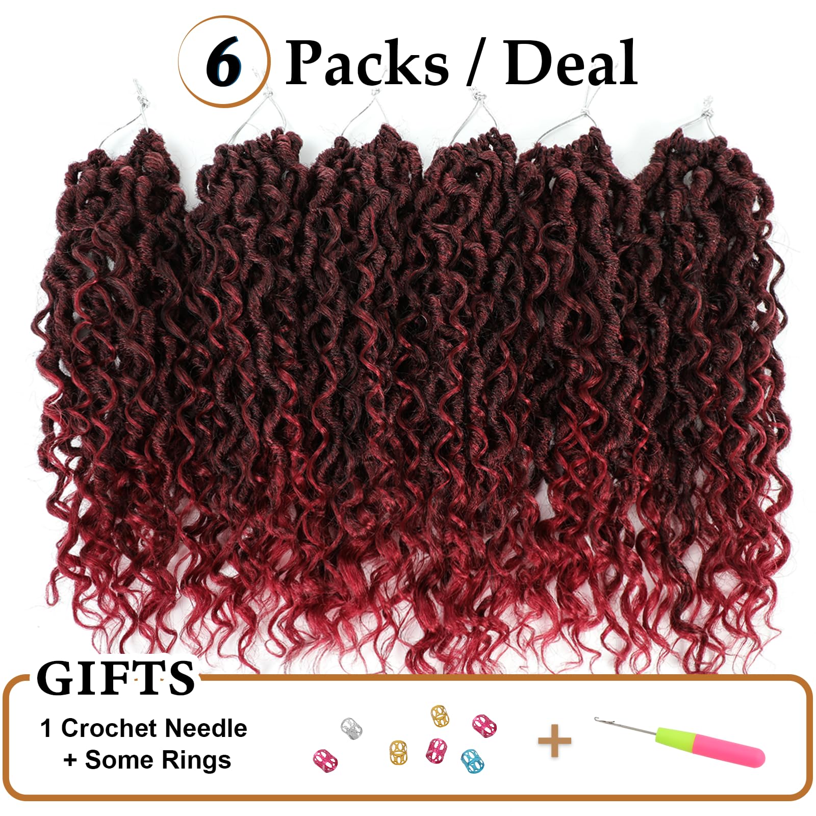 Forevery Goddess Locs Crochet Hair 22 Inch Faux Locs Crochet Hair 6Packs Prelooped Crochet Hair For Black Women Locs Crochet Hai