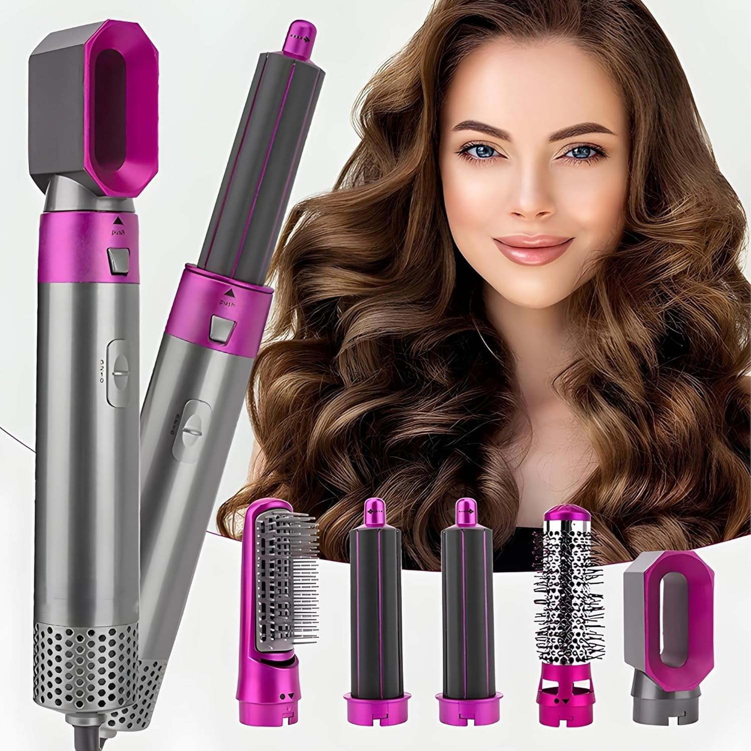 5 In 1 Air Brush Hair Dryer & Volumizer, Multifunctional Hair Styler Tool For Women | Detachable Blow Dryer Brush, Hair Straight