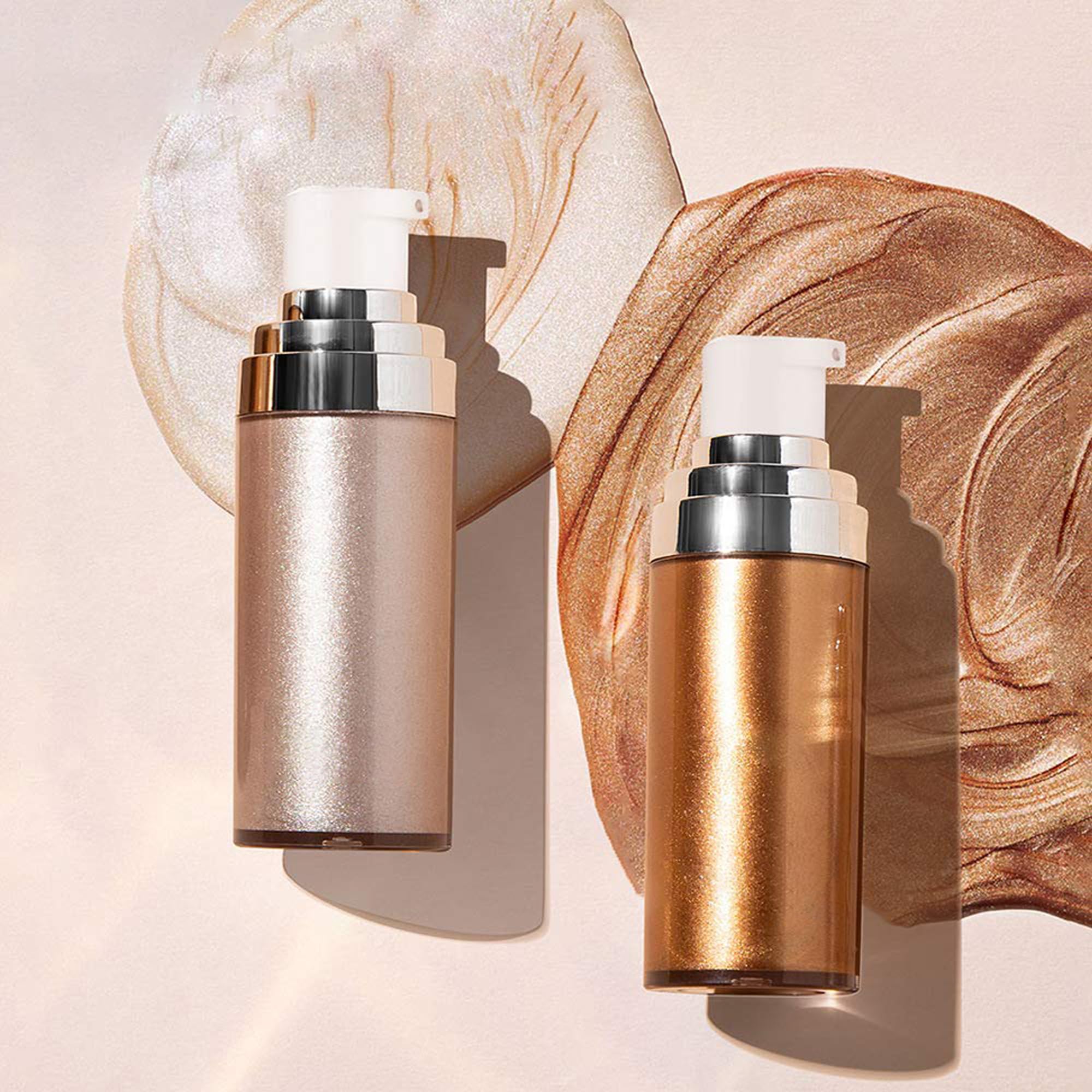 Body Face Luminizer Highlighter Cream Spray Liquid Bronzer Illuminator Glow Glistening Makeup Foundation (#4 Golden Brown)