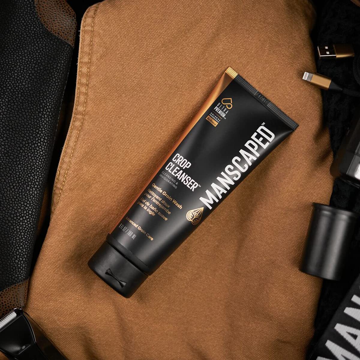 MANSCAPED® Crop Cleanser® Groin Wash, 6 oz Invigorating Shower Gel for Men with Vitamin E and Aloe, Vegan Body Wash