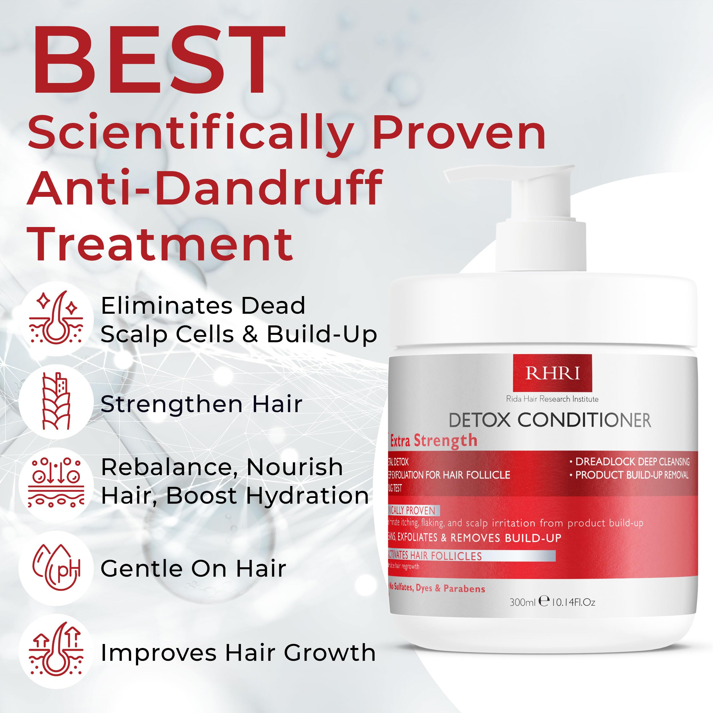 Detox Conditioner For Men And Women | Extra Strength And Deep Cleansing For Scalp & Hair | Metal Detox, Build-Up Removal & Hair