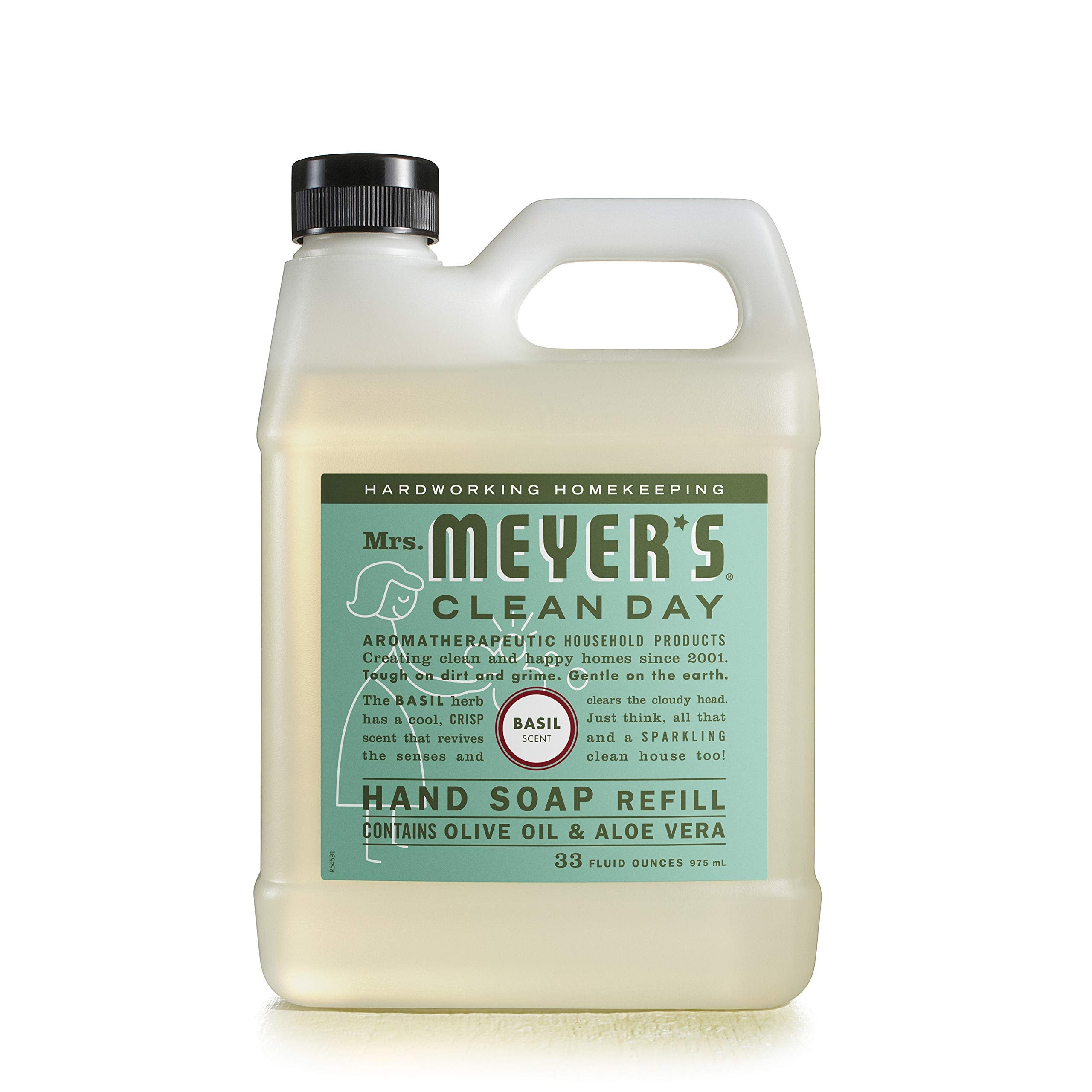 Mrs. Meyer 'S Clean Day Hand Soap Refill Scent Variety Pack 2 Ct (Basil + Lemon Verbena)