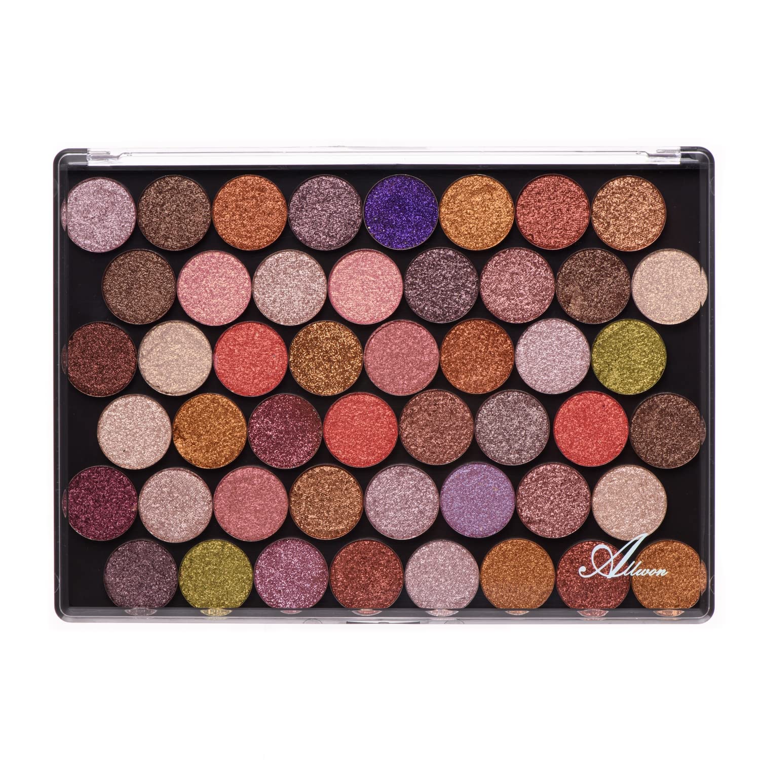 Allwon Large Empty Magnetic Transparent Plastic Makeup Palette For Eyeshadow Lipstick Blush Powder