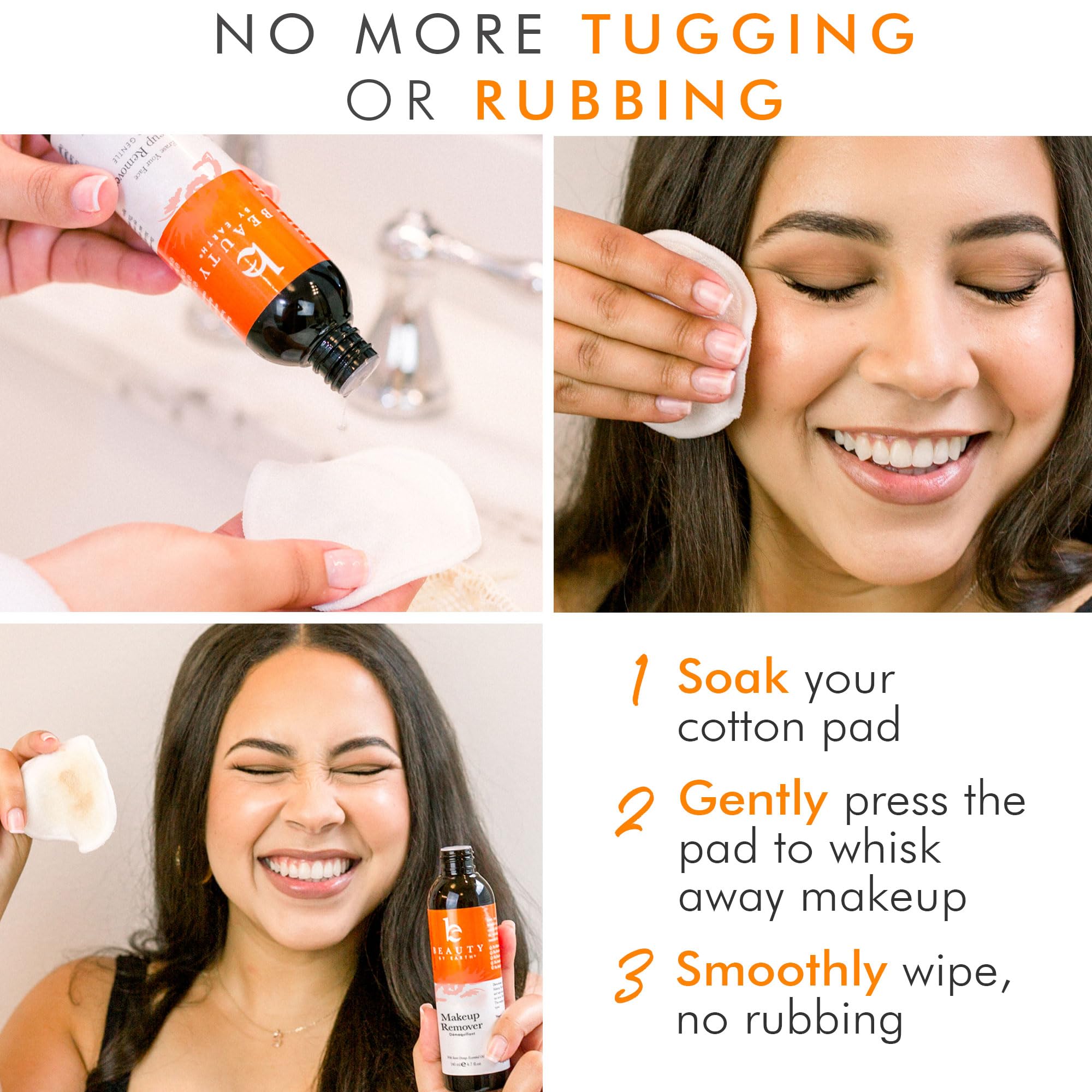 Makeup Remover - Usa Made With Natural & Organic Ingredients Face And Eye Make Up Remover, Use With Wipes Or Cotton Pads, Gentle