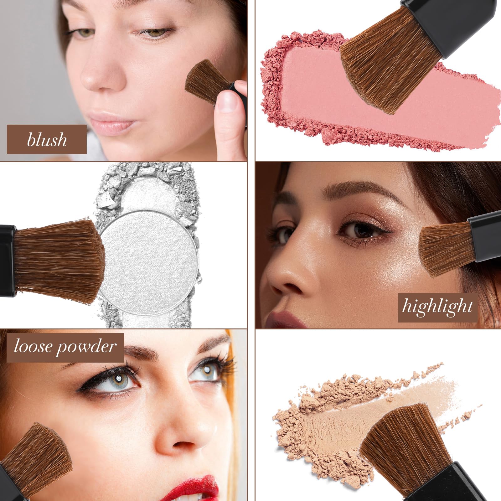Mozeat Lens 30Pcs Disposable Makeup Brushes Small Brown Cosmetic Tools for Liquid, Cream & Powder - Model 550667_1-602