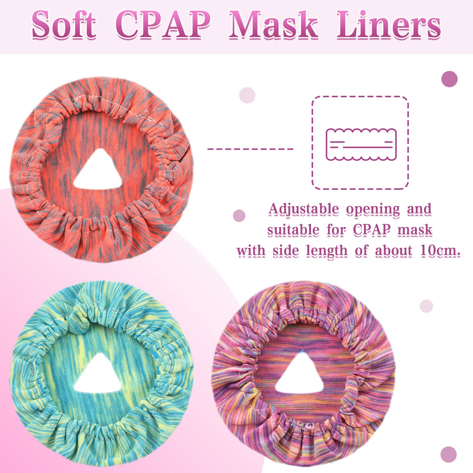 Tudomro 6 Packs Mask Liners for Full Face Cover Cushions Reusable Soft Mask Reduce Facial Redness Apnea(Mixed Color)