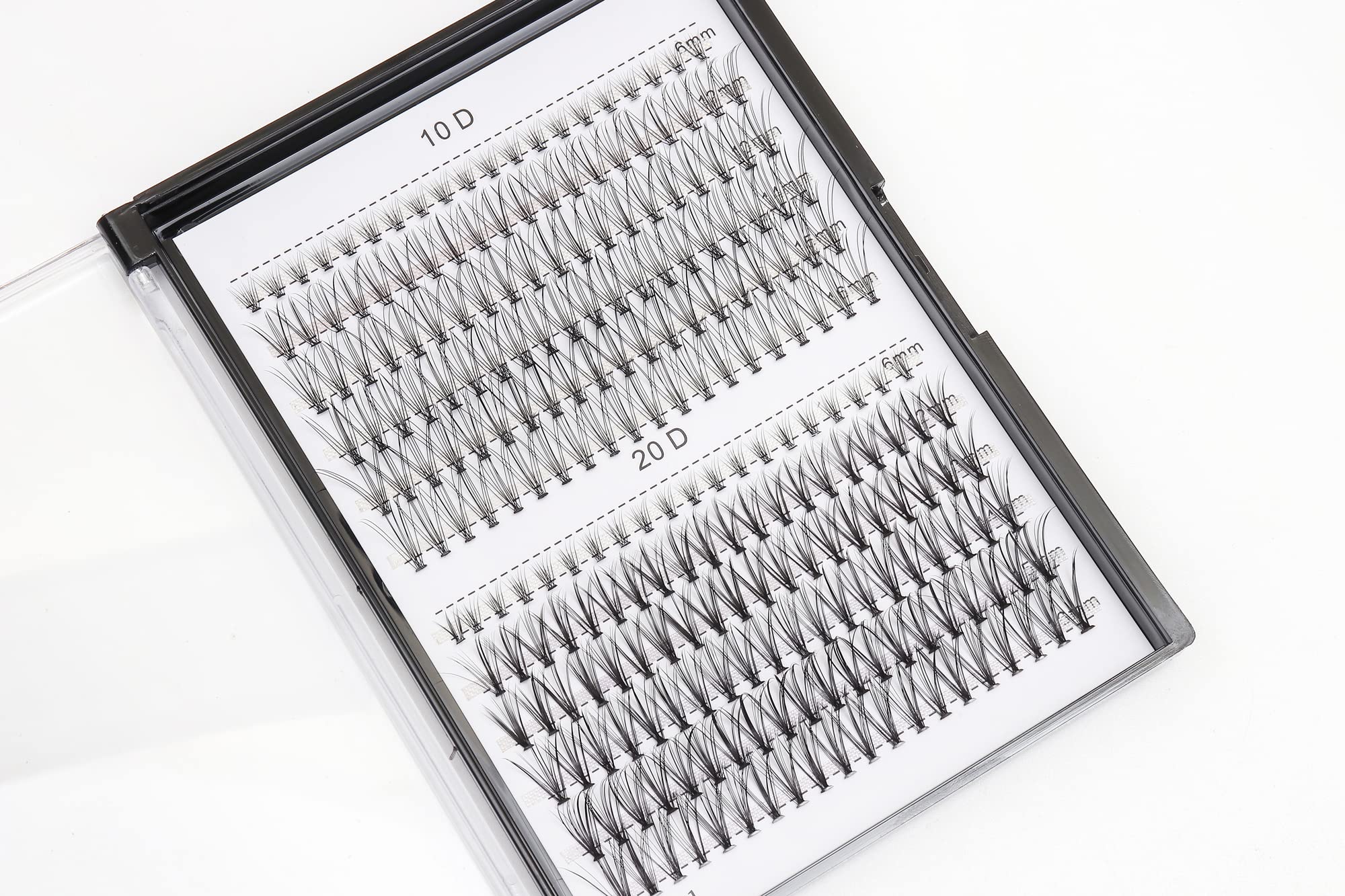 Bodermincer 240Pcs C Curl 10D/20D Cluster Eyelashes 12/13/14/15/16Mm And Under Eyelashes Mixed Professional Makeup Individual Cl