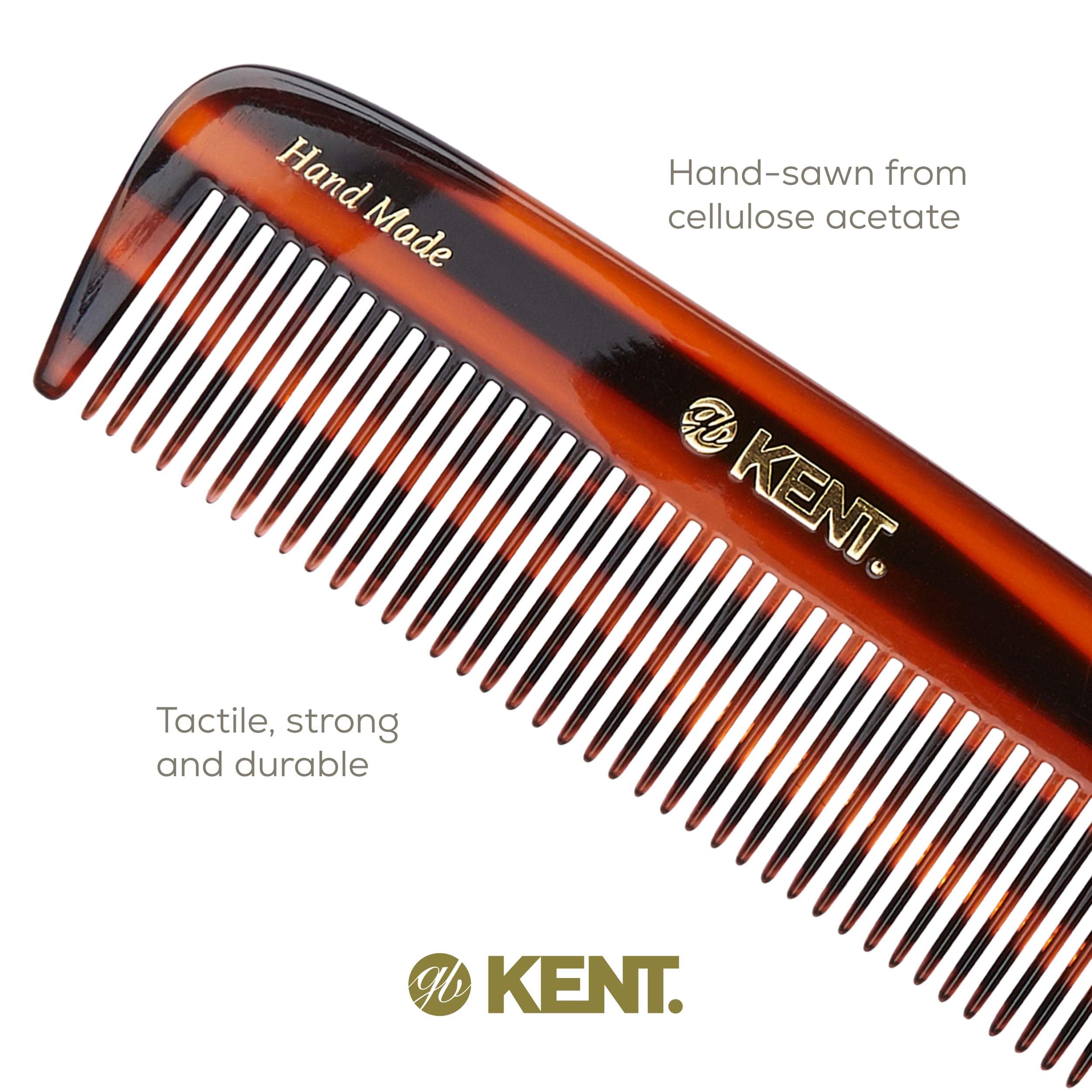 Kent 12T All Coarse Hair Detangling Comb Wide Teeth Pocket Comb for Thick Curly Wavy Hair. Hair Detangler Comb for Grooming Styl