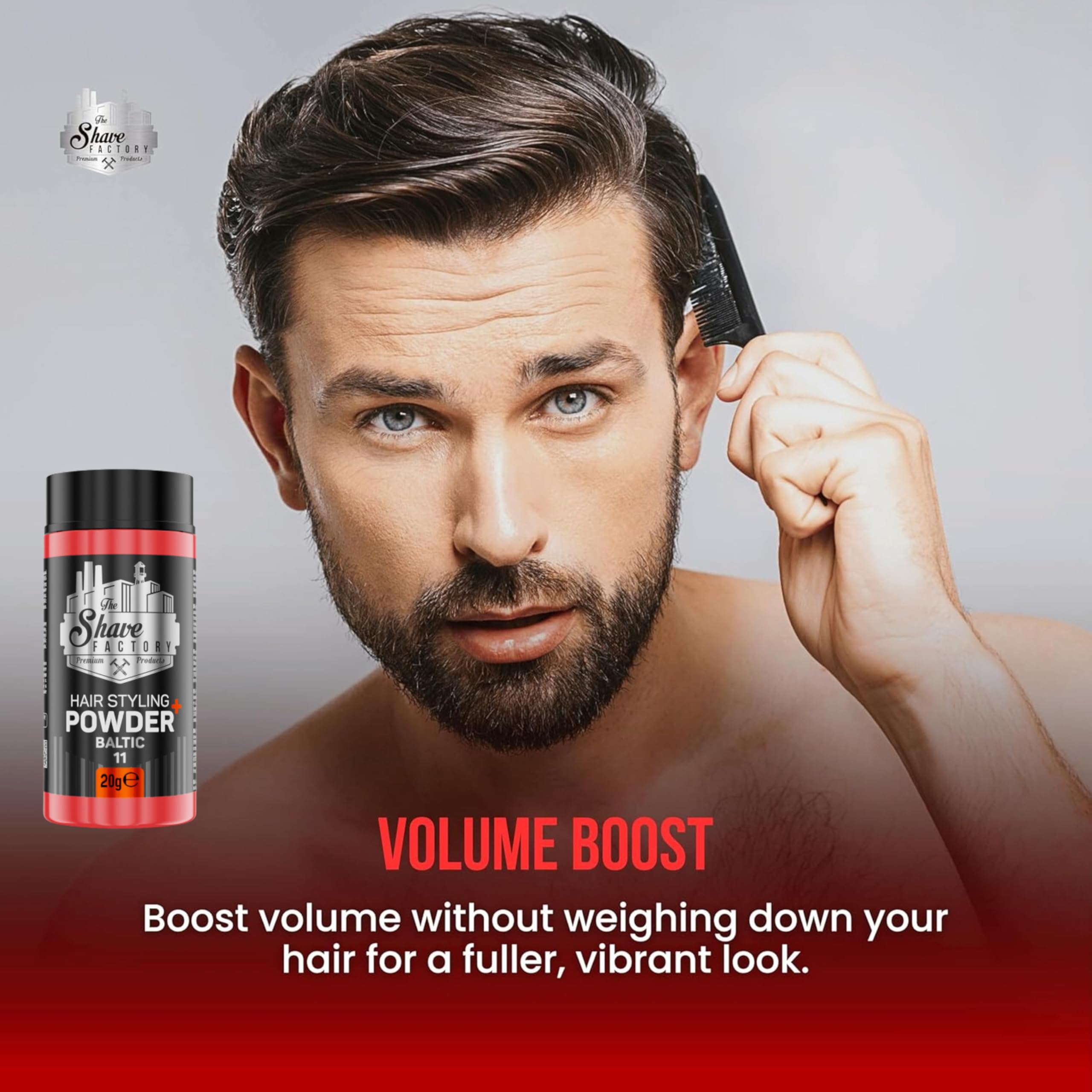 the shave factory Baltic Hair Styling Powder (20g) - Powder Wax, Styling Powder, Volumizing Powder for Hair, Hair powder with ma