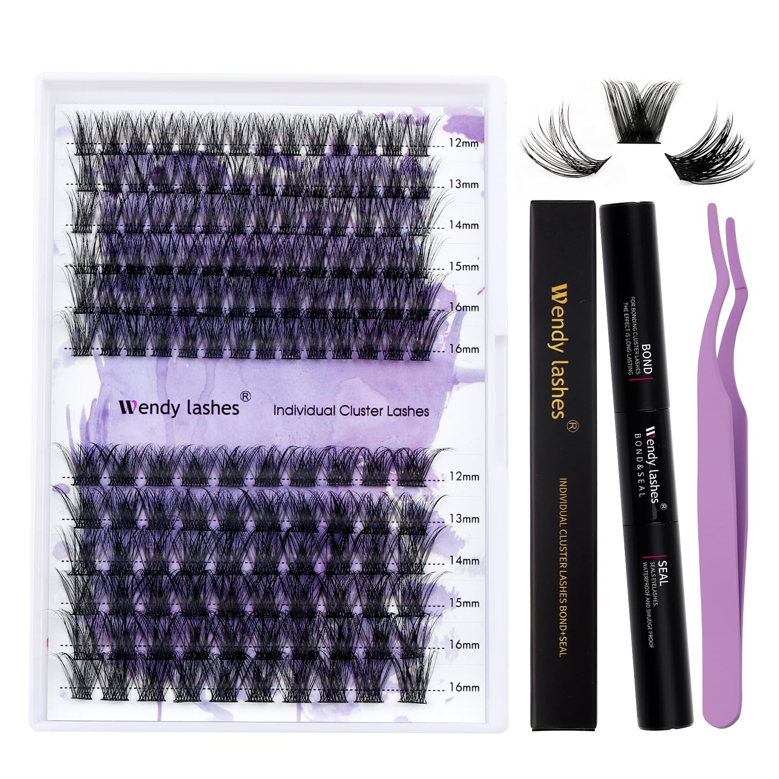 Diy Lash Extension Kit Lash Clusters Thin Band C/D Curl Individual Lashes Strong Hold Waterproof Lash Bond And Seal Glue Nice Gr