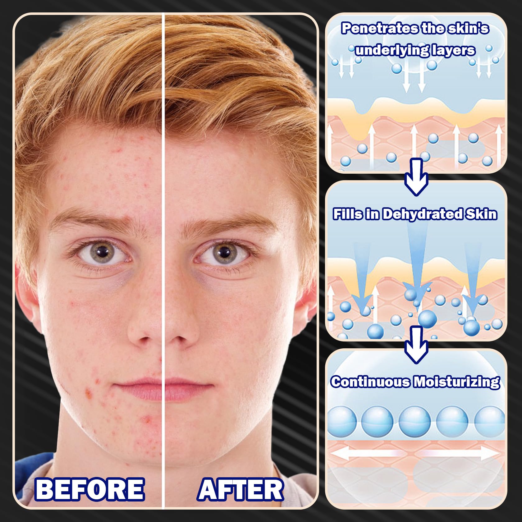 5 Pcs Mens Facial Sheet Mask,Hydrating Face Masks Skincare Gift Set for Men,Moisturizing Soothing Facial Masks,Easy to Use & Nou