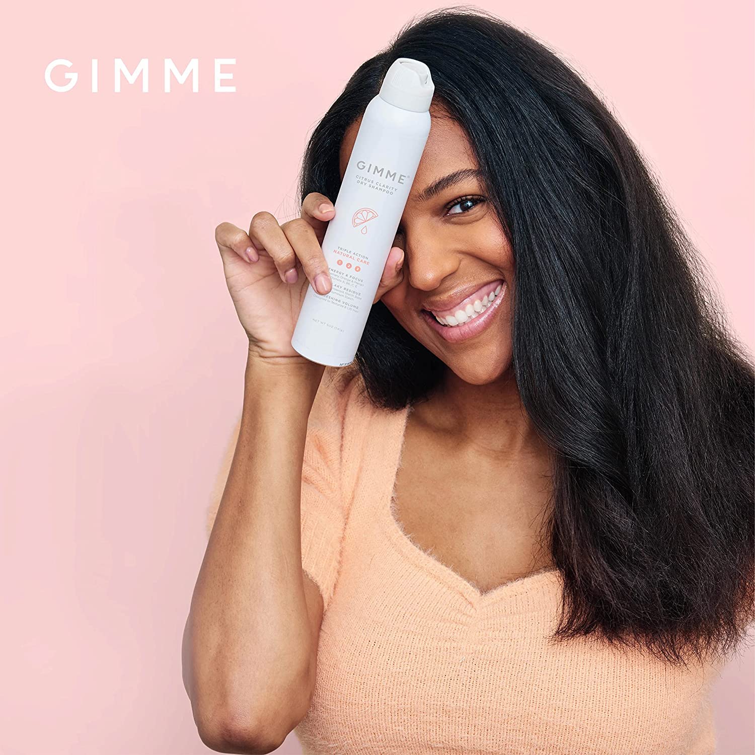 Gimme Beauty - Citrus Clarity - Natural Care Dry Shampoo with Rosemary, Orange, Mango, & Vitamins A, B6, C, & E - Texturizes & L