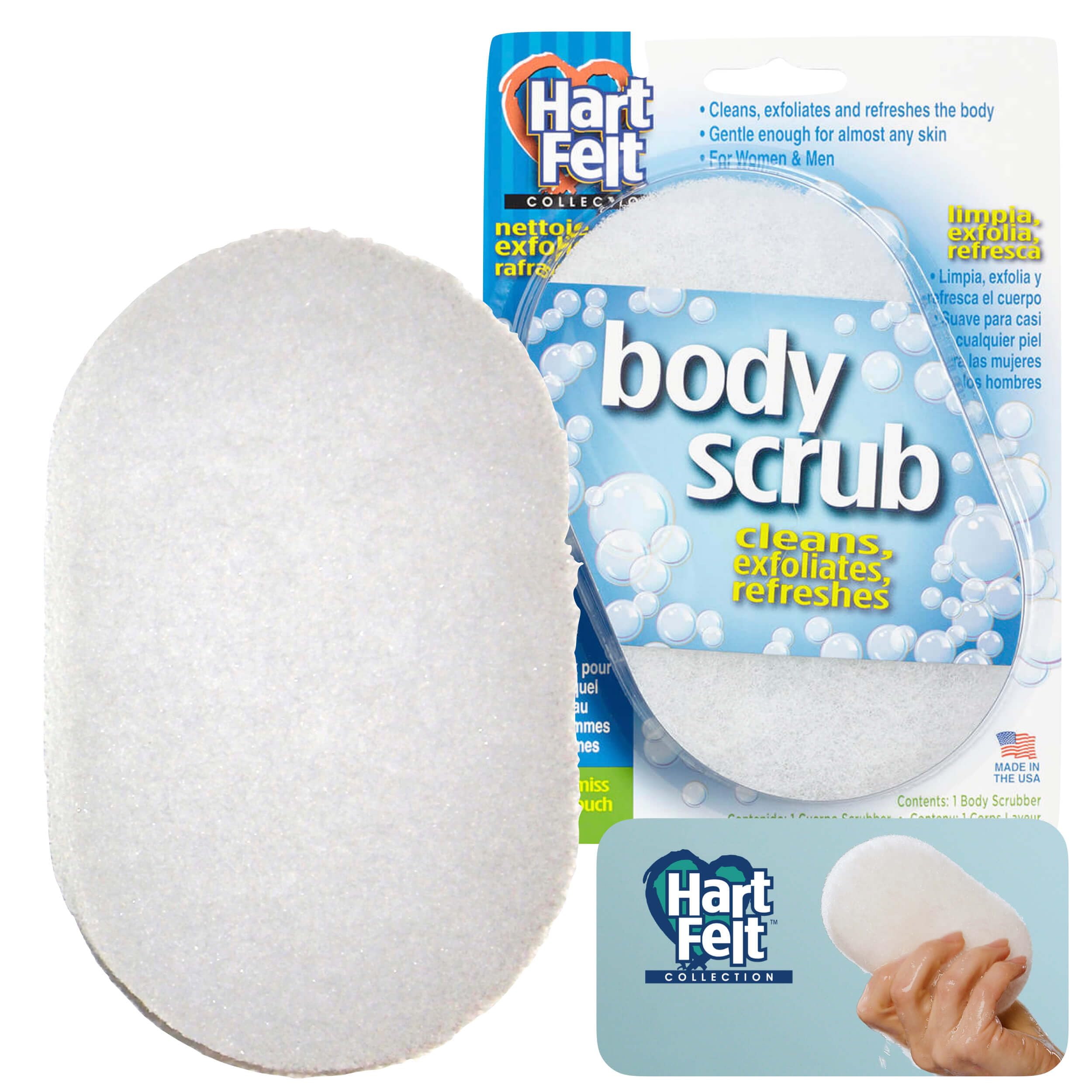 Hartfelt Bath Sponge | Soft Exfoliating Body Sponge For Dead Skin | Chemical-Free Bath Scrubber For Body | Cleanses Skin From Di
