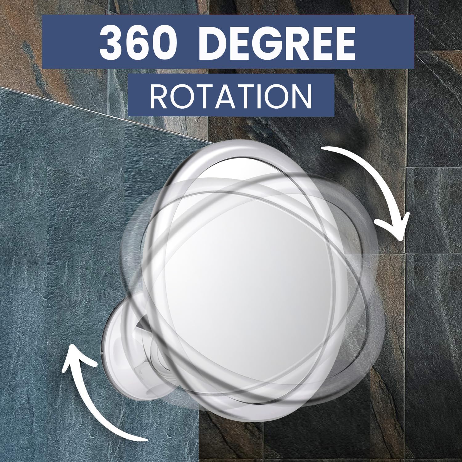 Mirrorvana Anti Fog Mirror For Shower - Fogless, Shatterproof Shaving Mirror With 360 Swivel And Adjustable Suction Cup - 6.7''