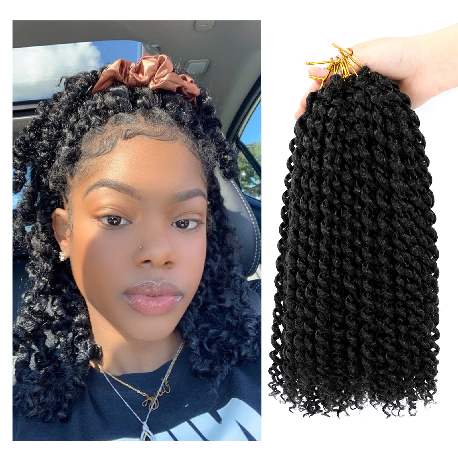 Dansama Passion Twist Hair Water Wave Braiding Hair For Butterfly Style Crochet Braids Bohemian Hair Extensions (12Inch (Pack Of