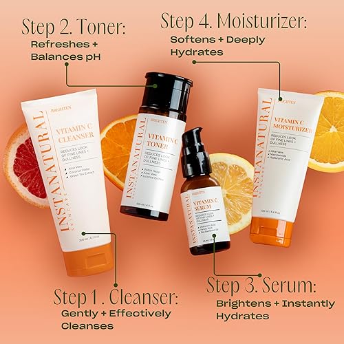 Instanatural Vitamin C Moisturizer Face Moisturizing Cream, Brightens And Reduces The Look Of Fine Lines And Wrinkles, With Hyal