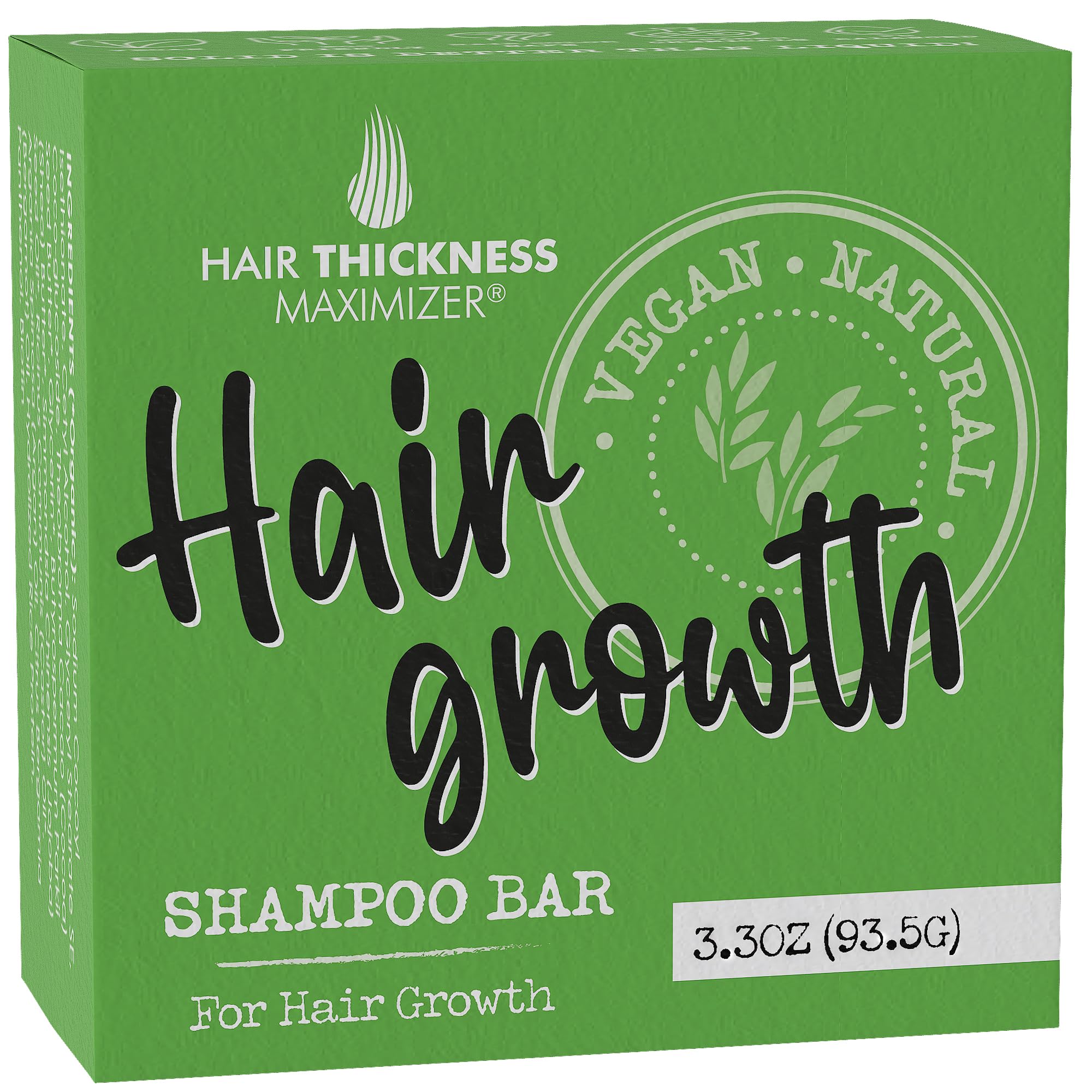 Hair Growth Shampoo Bar With Biotin, Rice Protein, Organic Jojoba. Eco Friendly, Vegan. Color Safe, pH Balanced. No Harsh Chemic