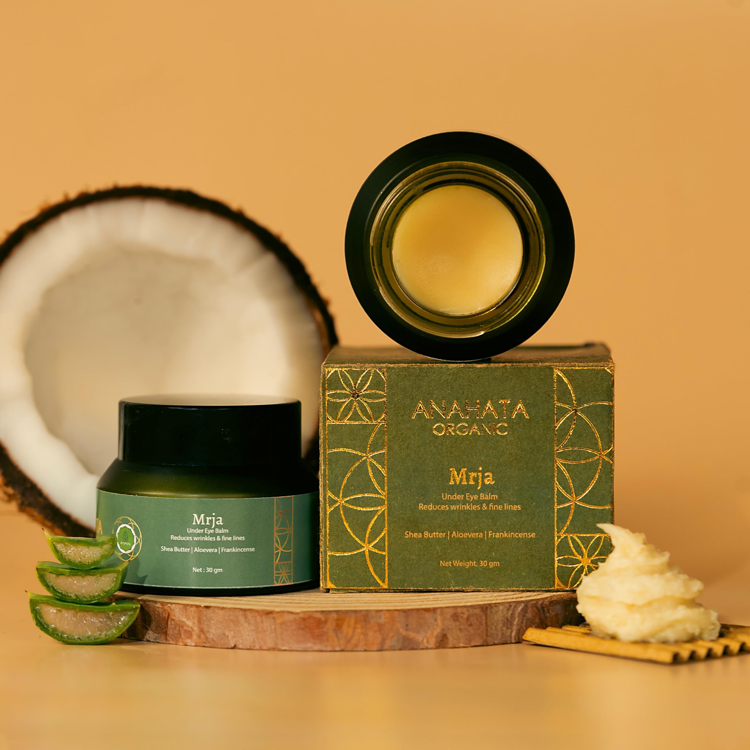 Anahata Mrja AntiWrinkle Under Eye Balm 30G | Reduces Dark Circles, Fine Lines & Puffiness | Hydrating Night Balm With Natural 