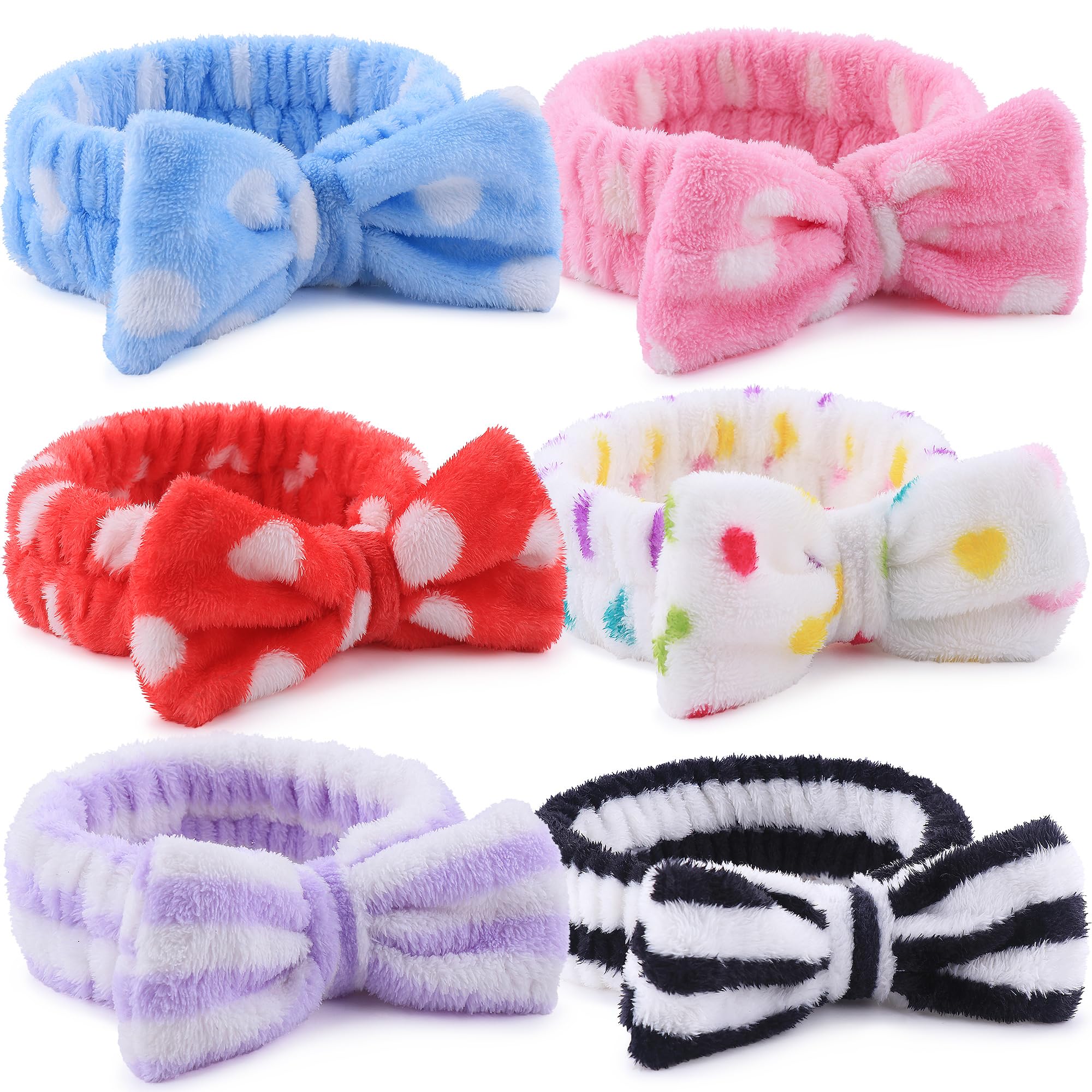 WSYUB Skincare Headband, 6pcs Headband for Washing Face,Spa Headband, Makeup Headband