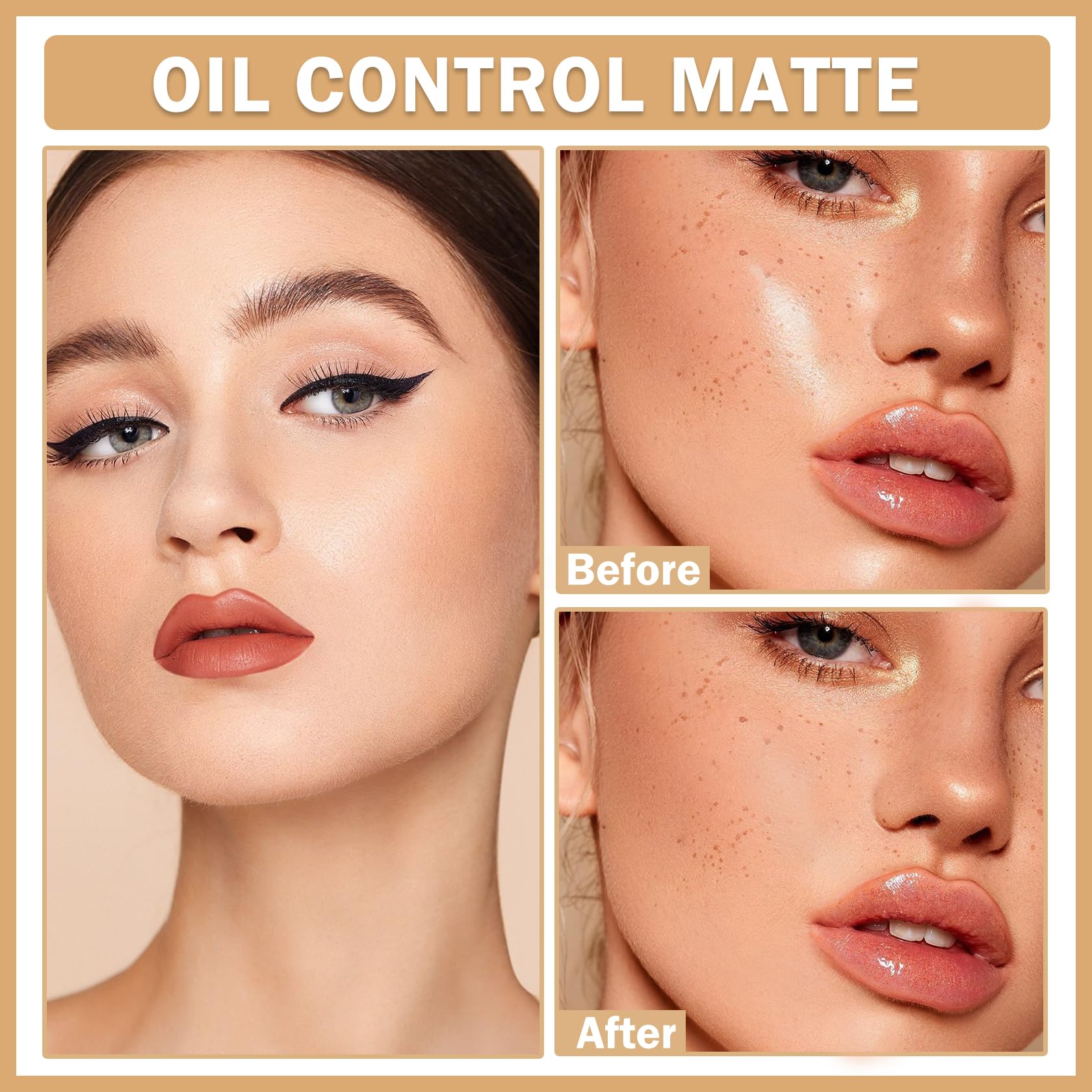 IONSGAKO Pink Translucent Setting Powder Shimmer Glitter Loose Setting Powder Oil Control Matte Finishing Setting Face Powder Ma
