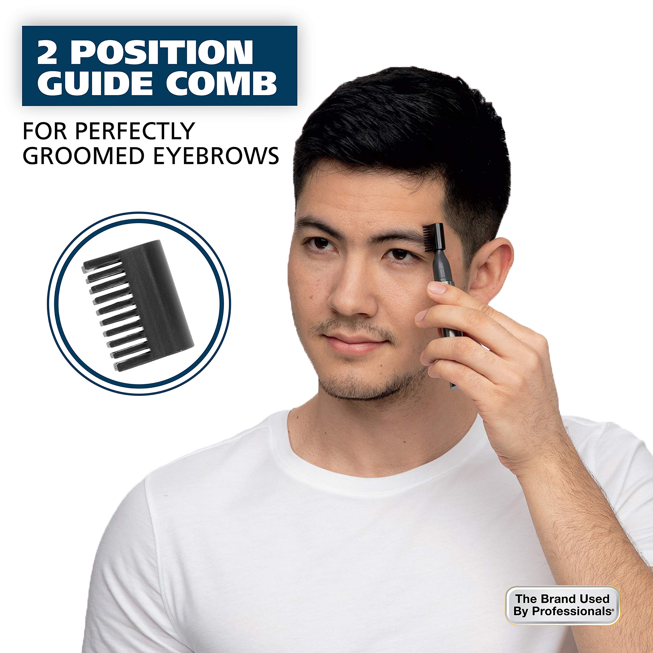 Wahl Micro Groomsman Battery Personal Trimmer & Detailer for Hygienic Grooming with Rinseable, Interchangeable Heads for Eyebrow