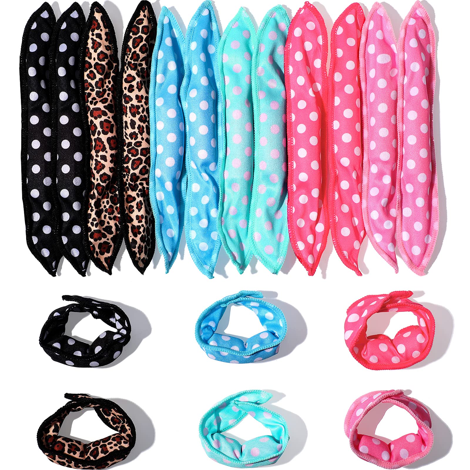 48 Pcs Soft Sleep Hair Rollers Foam Pillow Stain Heatless Curlers DIY Sponge Hair Rollers Flexible Hair Styling Tools for Long H