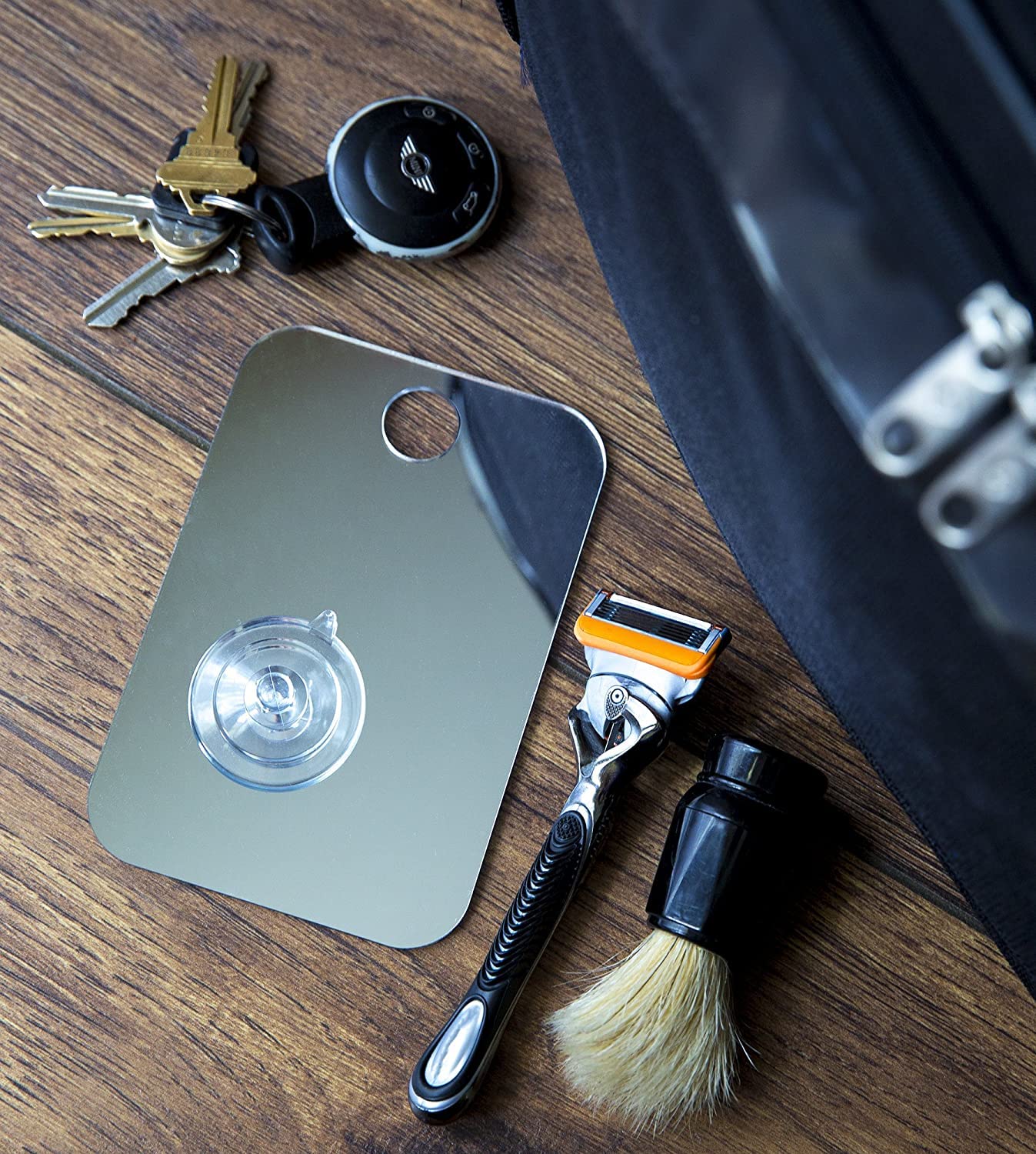 The Shave Well Company Anti-Fog Shaving Mirror For Travel  Fogless Bathroom Shower Mirror With Handheld Option For Men And Women