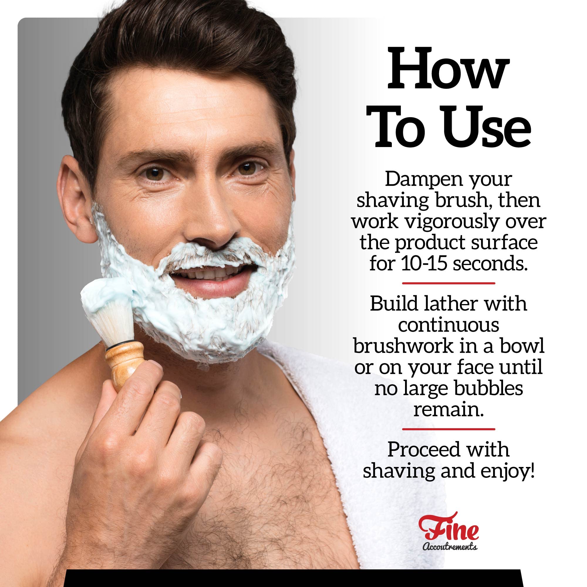 Mr. Fine 21C Mens Shaving Soap, Builds Thick & Easy Lather, Protects From Razor Burn & Irritation, No Artificial Colors, Made In