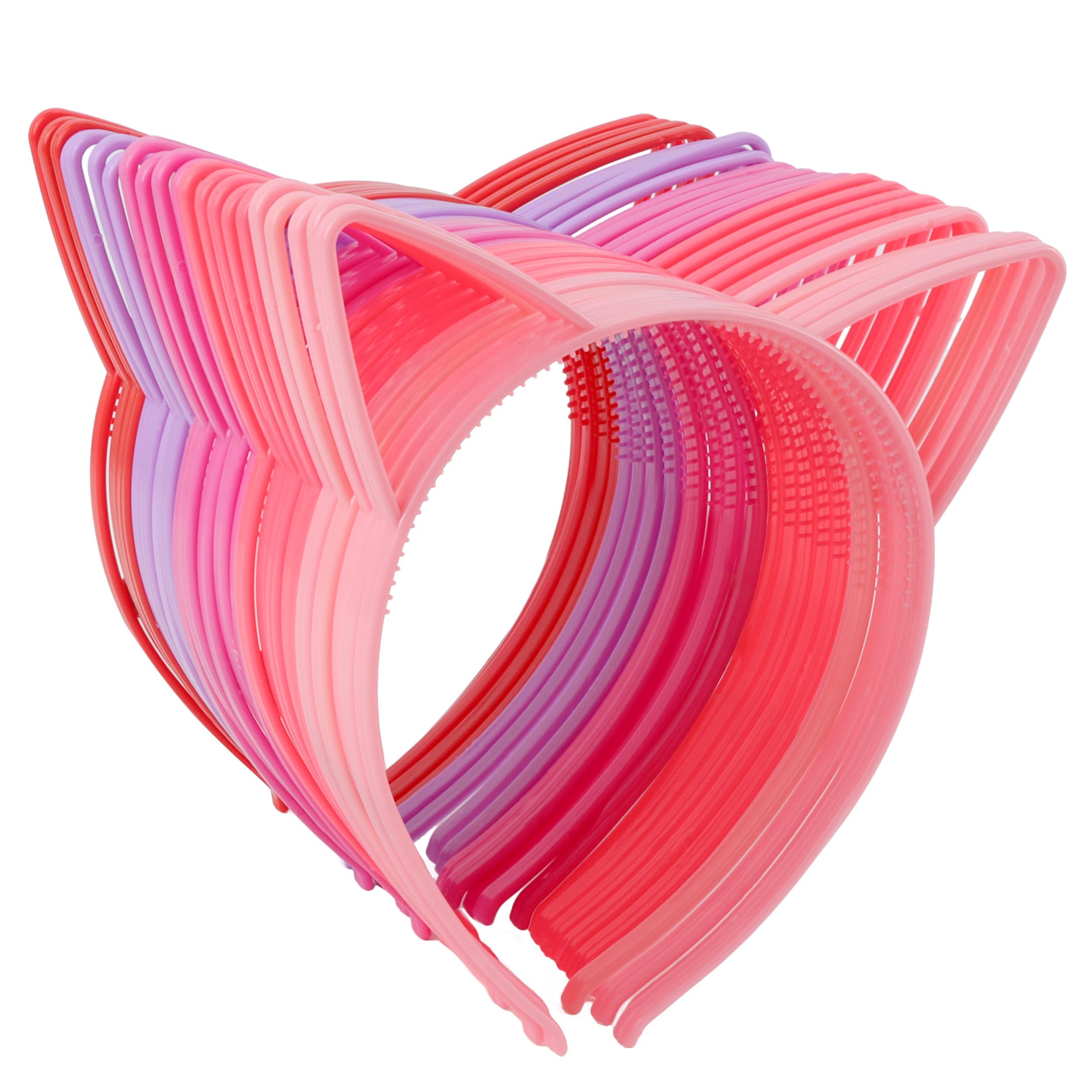 COCIDE 24Pcs Cat Ears Headbands Plastic Taylor Party Decorations Kitty Headbands for Girls Gabby Party Favors Birthday Supplies 