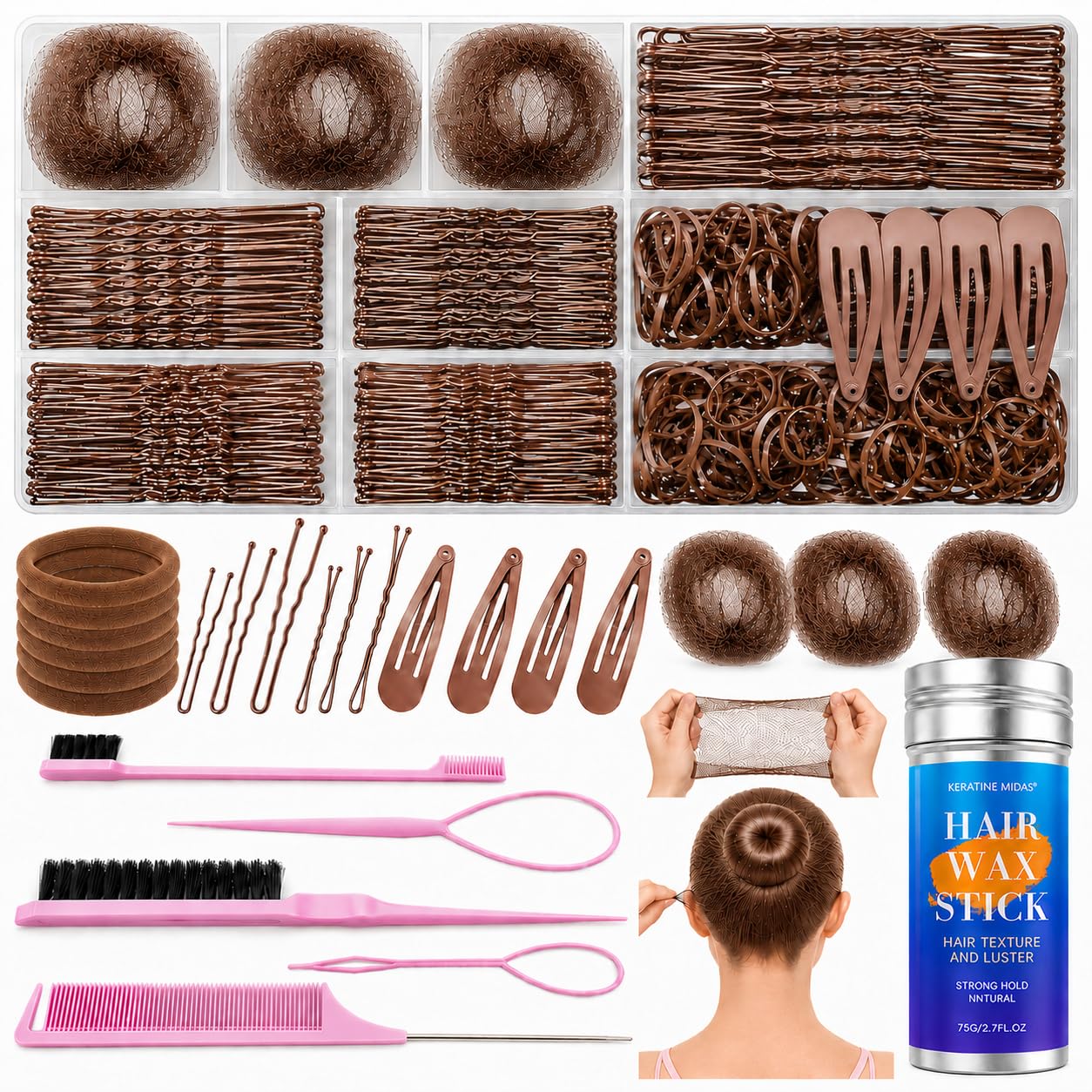 Hair Styling Kit 472 Pcs Ballet Hair Kit for Girls