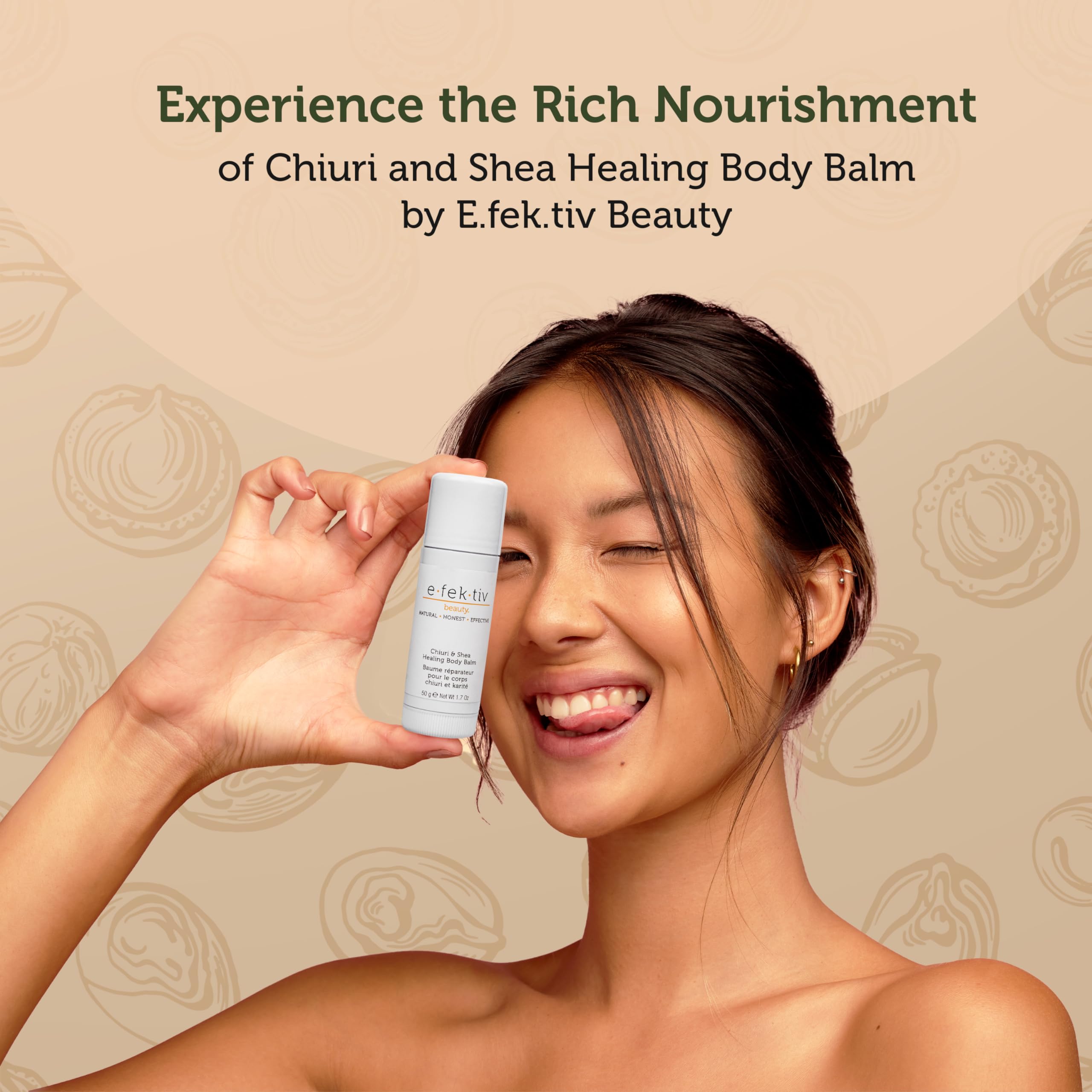 E.Fek.Tiv Beauty Chiuri And Shea Healing Body Balm - Deep Moisturizing And Hydrating - Body Butter Hydrating Balm - Travel Size