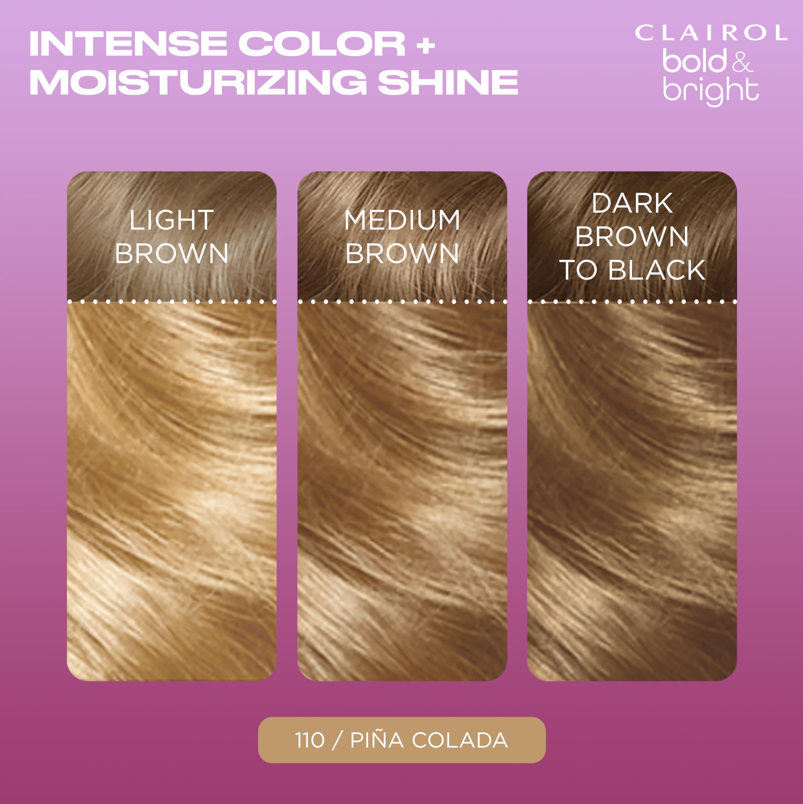 Clairol Bold & Bright Permanent Hair Dye, 110 Pia Colada Hair Color, Pack of 1