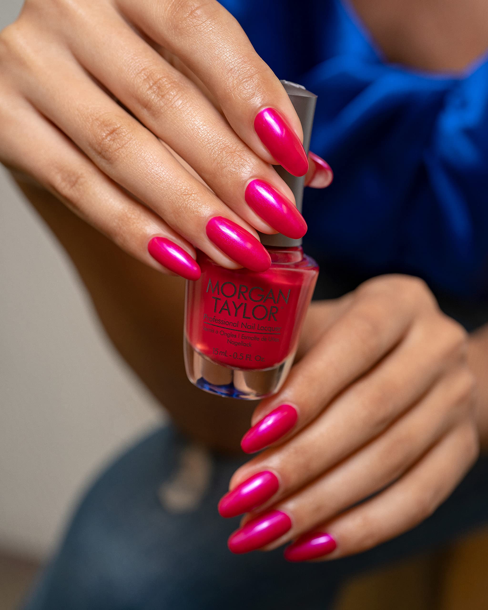 Morgan Taylor Nail Lacquer (All Dolled Up) Hot Pink Nail Polish, Finger Nail Polish, Long Lasting Nail Polish, Hot Pink Nail Lac
