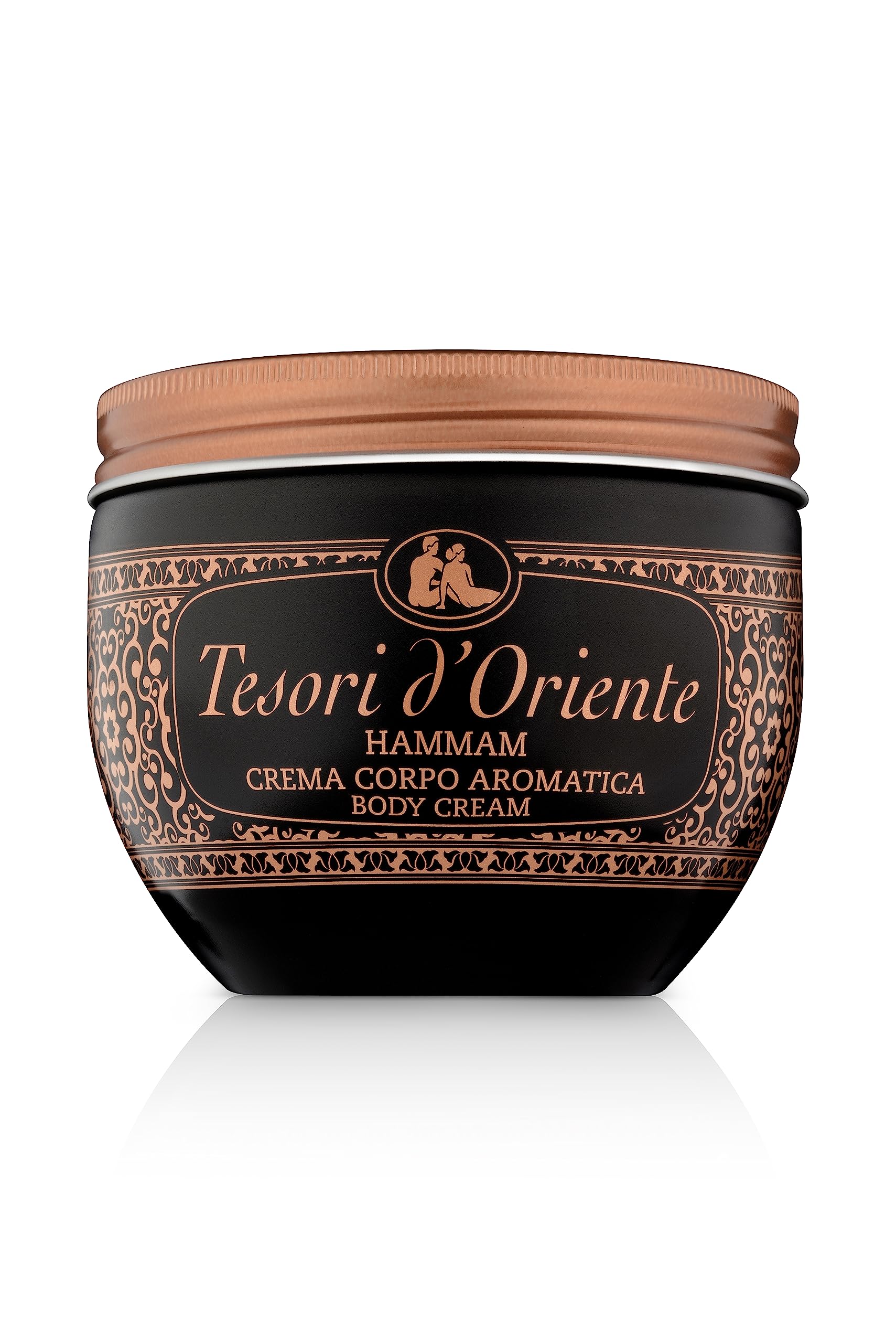 Tesori d'Oriente Body Cream for Women, Moisturizing with Argan Oil & Orange Blossom, 10.1 fl oz, Made in Italy, Orange