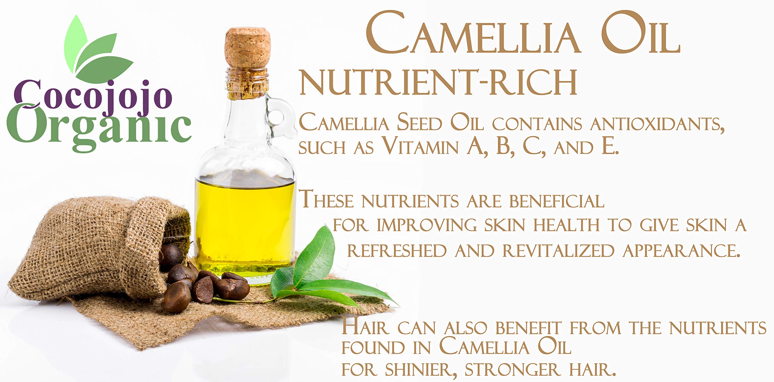 Dr Joe Lab Camellia Seed Oil 128 Oz 100% Pure Natural Cold Pressed Unrefined Extra Virgin Camellia Oil 1 Gallon - For Hair Skin