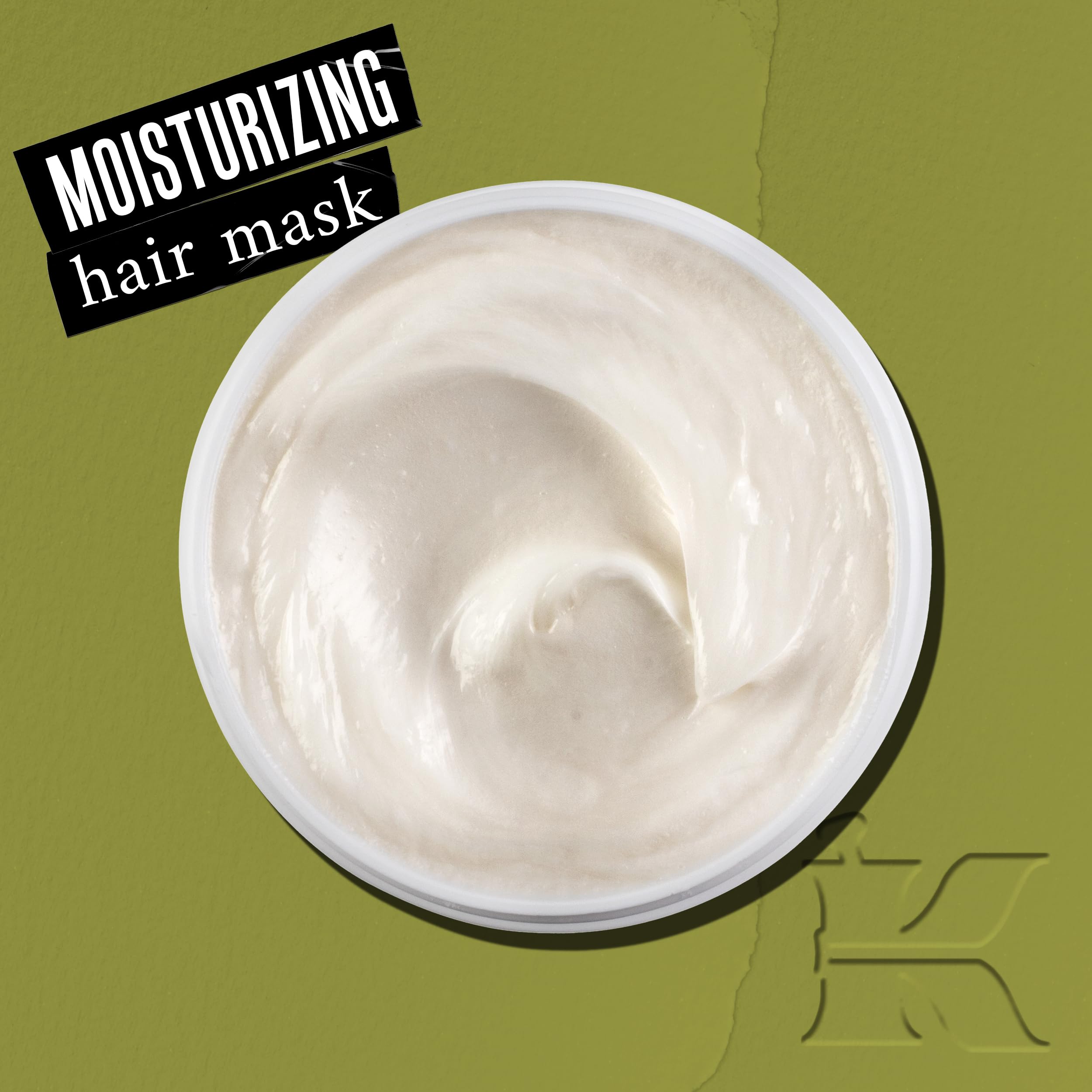 Kiehl's Olive Fruit Oil Deeply Reparative Hair Mask, Moisturizing Hair Treatment for Dry & Damaged Hair, Restores Shine, with Av