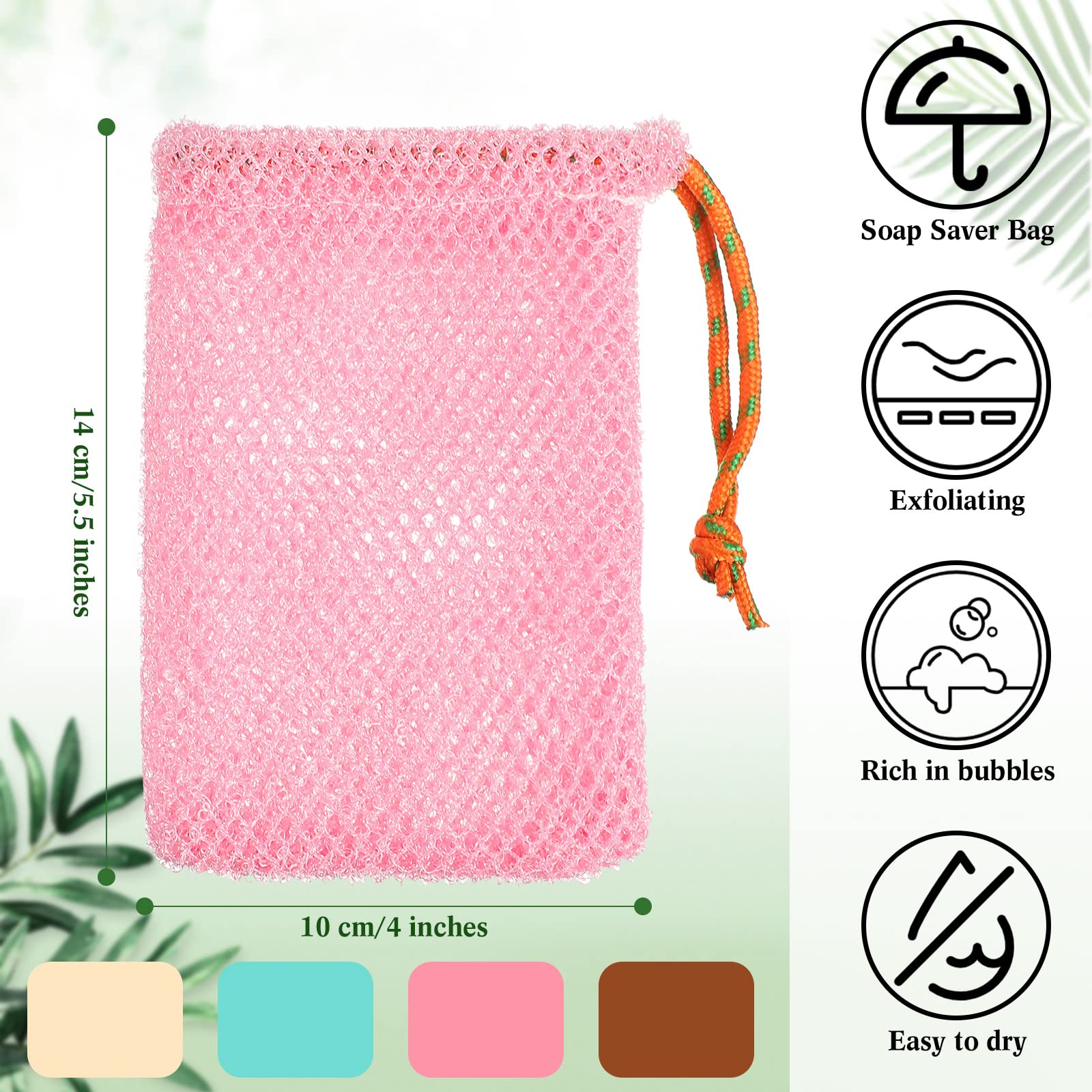 8 Pieces Mesh Soap Pouch Soap Bar Pouch Mesh Soap Holder Exfoliating Soap Net Soap Bags For Shower Soap Holder Bubble Foam Net S