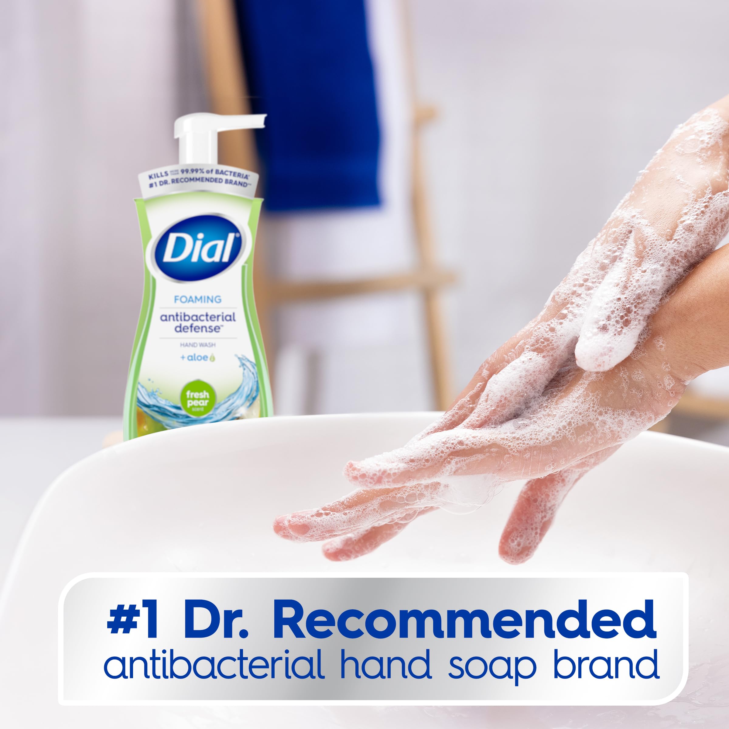 Dial Antibacterial Foaming Hand Wash, Fresh Pear, 7.5 Fl Oz Pack Of 6)