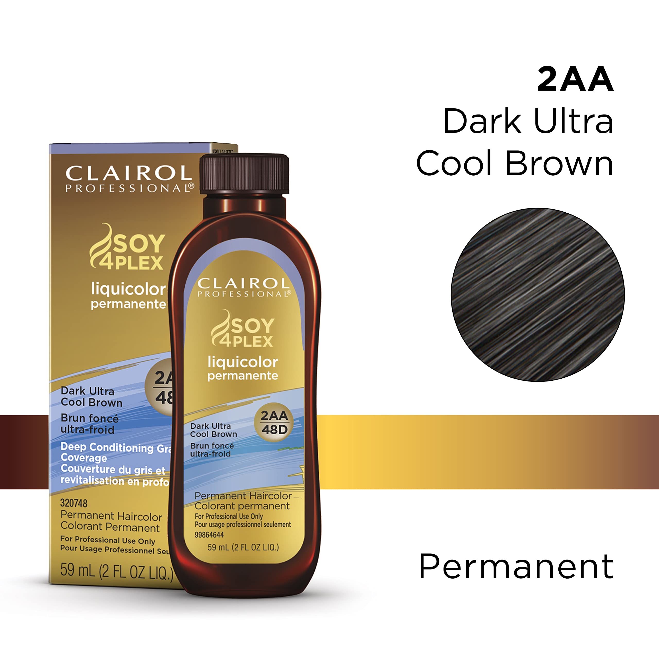 Clairol Professional Permanent Liquicolor For Dark Hair Color, 2Aa Dark Ultra Cool Brown, 2 Oz