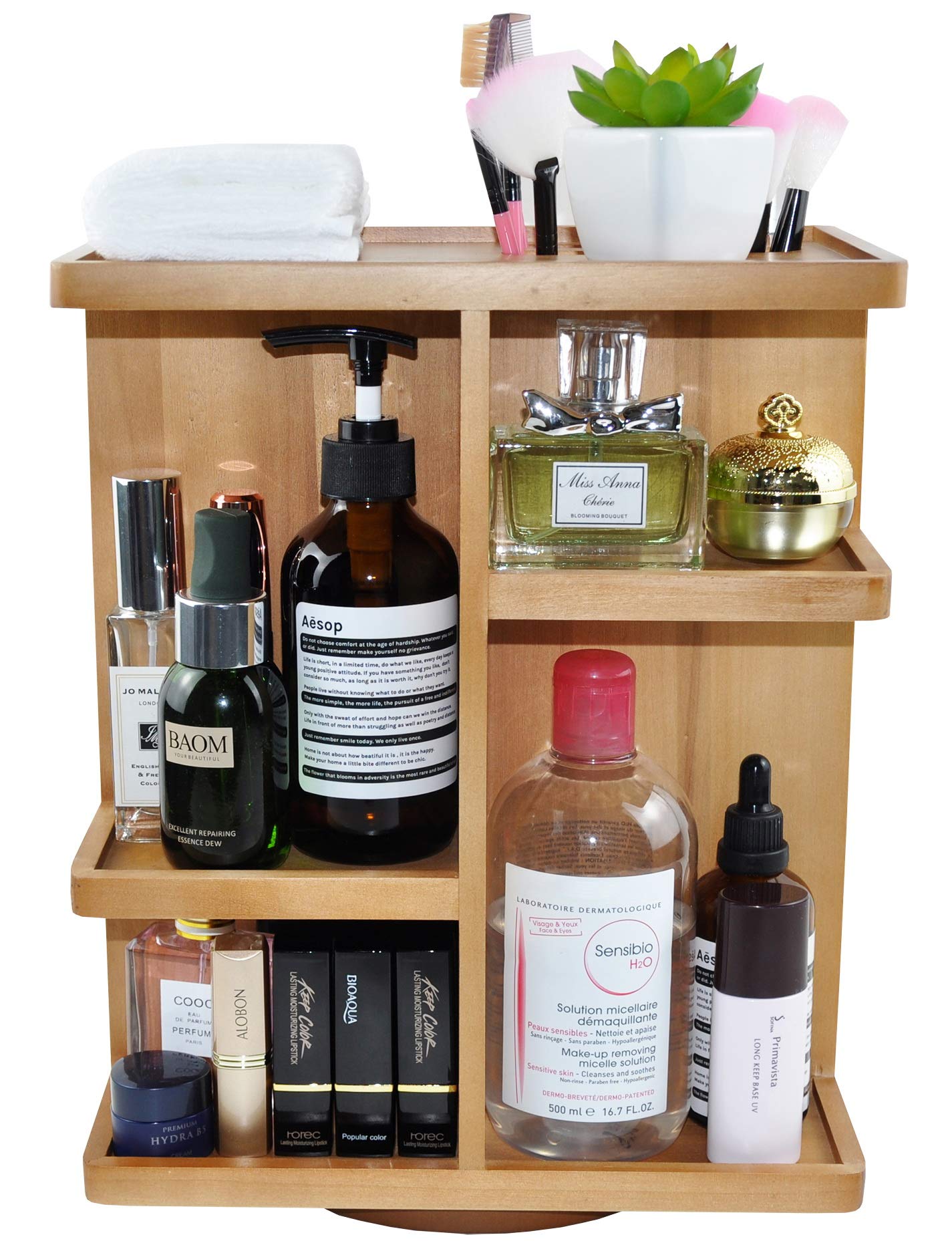 Spiretro Rotating Cosmetic Modular Organizer, Multi-Function Storage, 360 Degree Carousel For Makeup, Toiletries, Vanity, Desk,