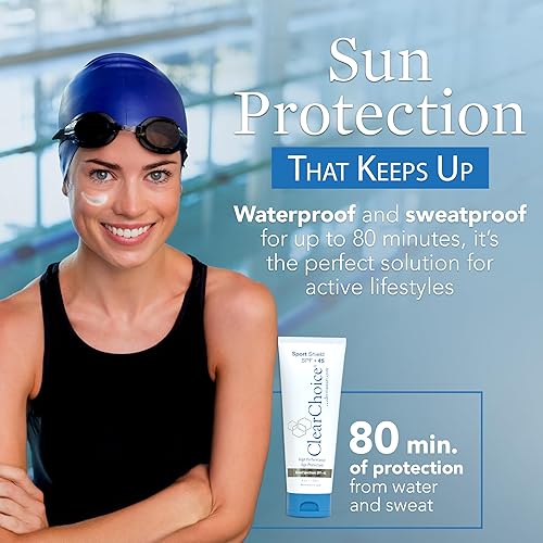 Clearchoice Sport Shield Sunscreen - Natural Face Sunscreen For Daily Use, Spf 45-4 Ounces