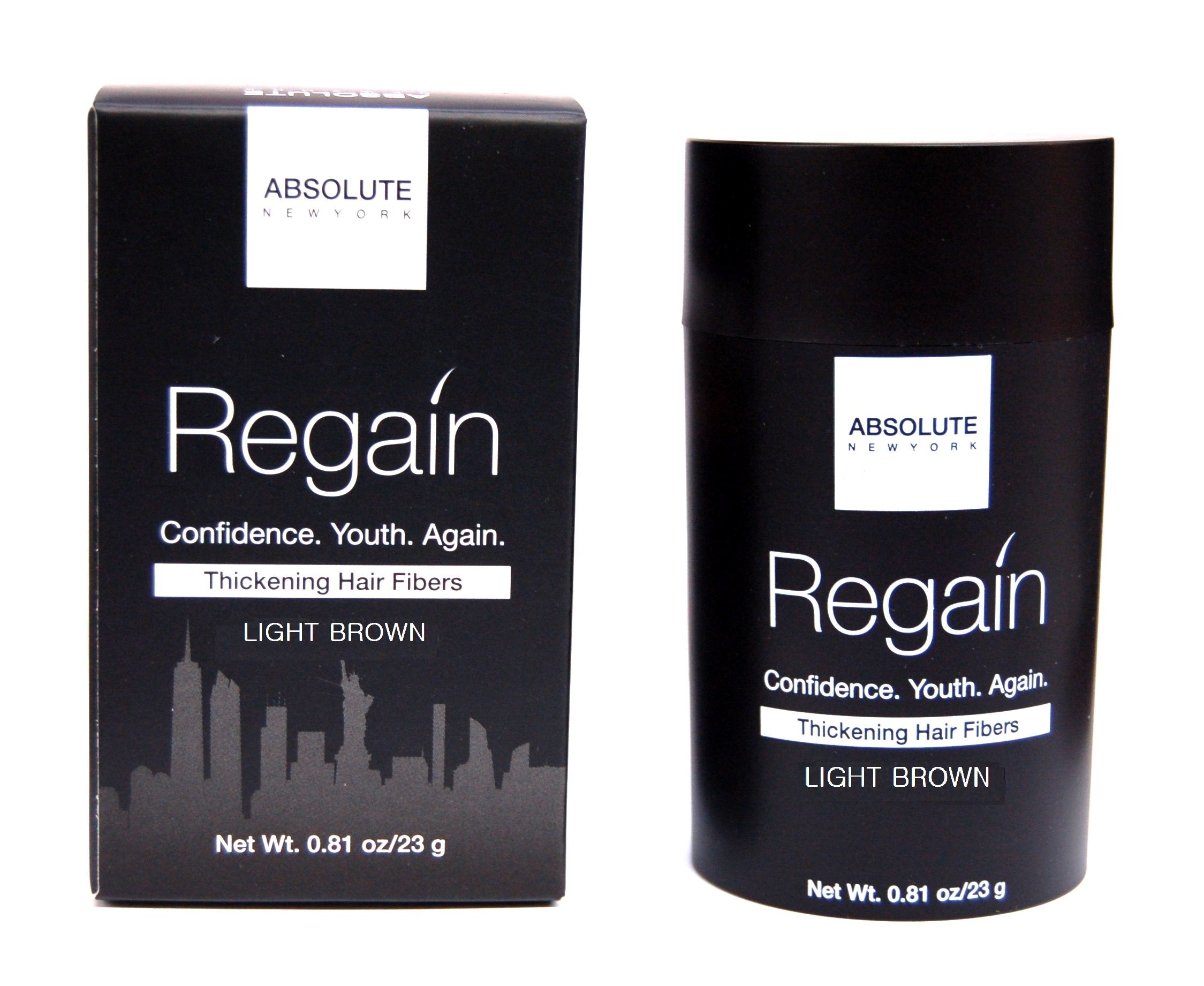 Regain Hair Fibers by Absolute 0.81oz / 23g (Light Brown)