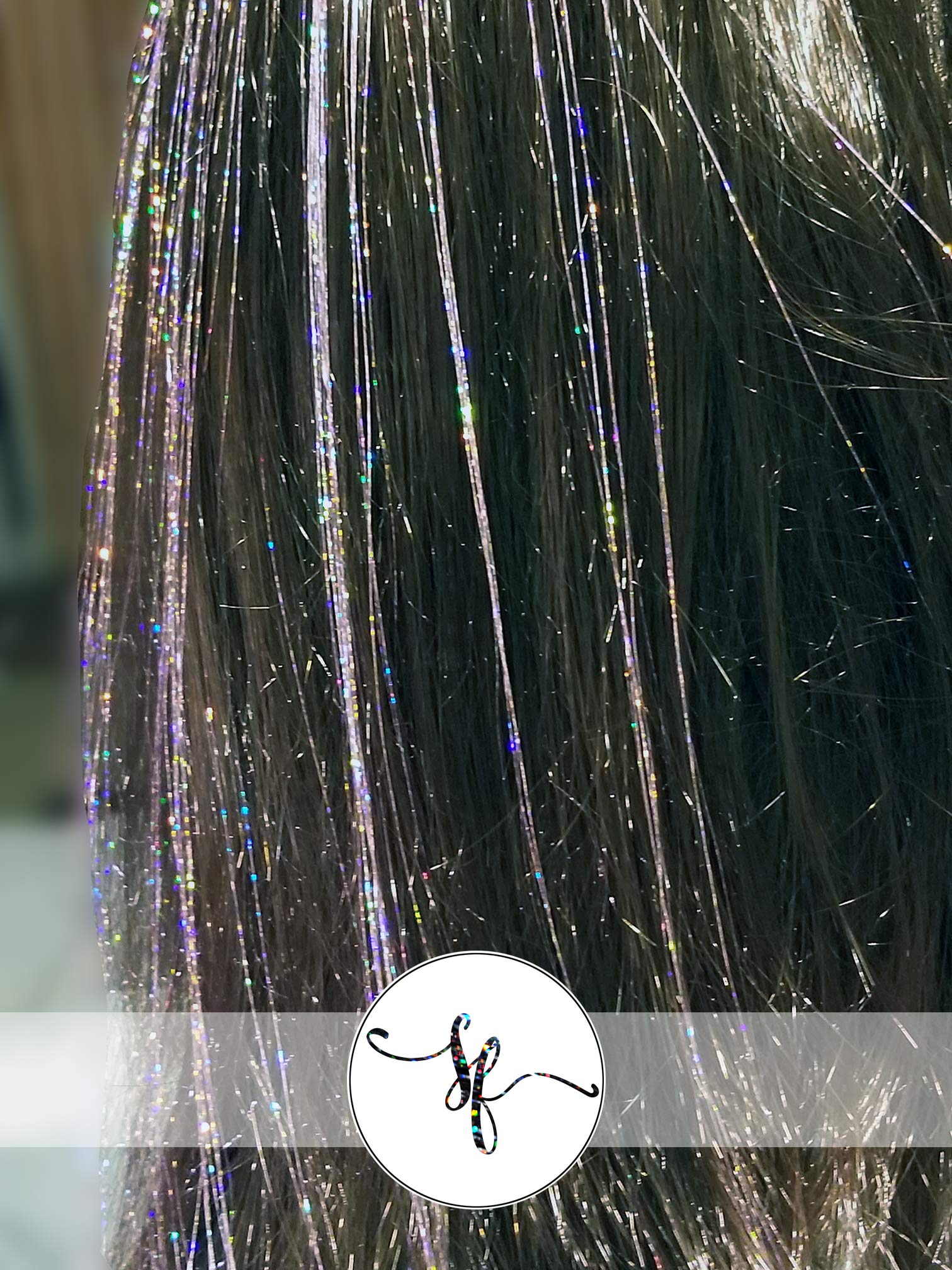 40'' Hair Tinsel 100 Strands (Sparkle Mauve Mist)
