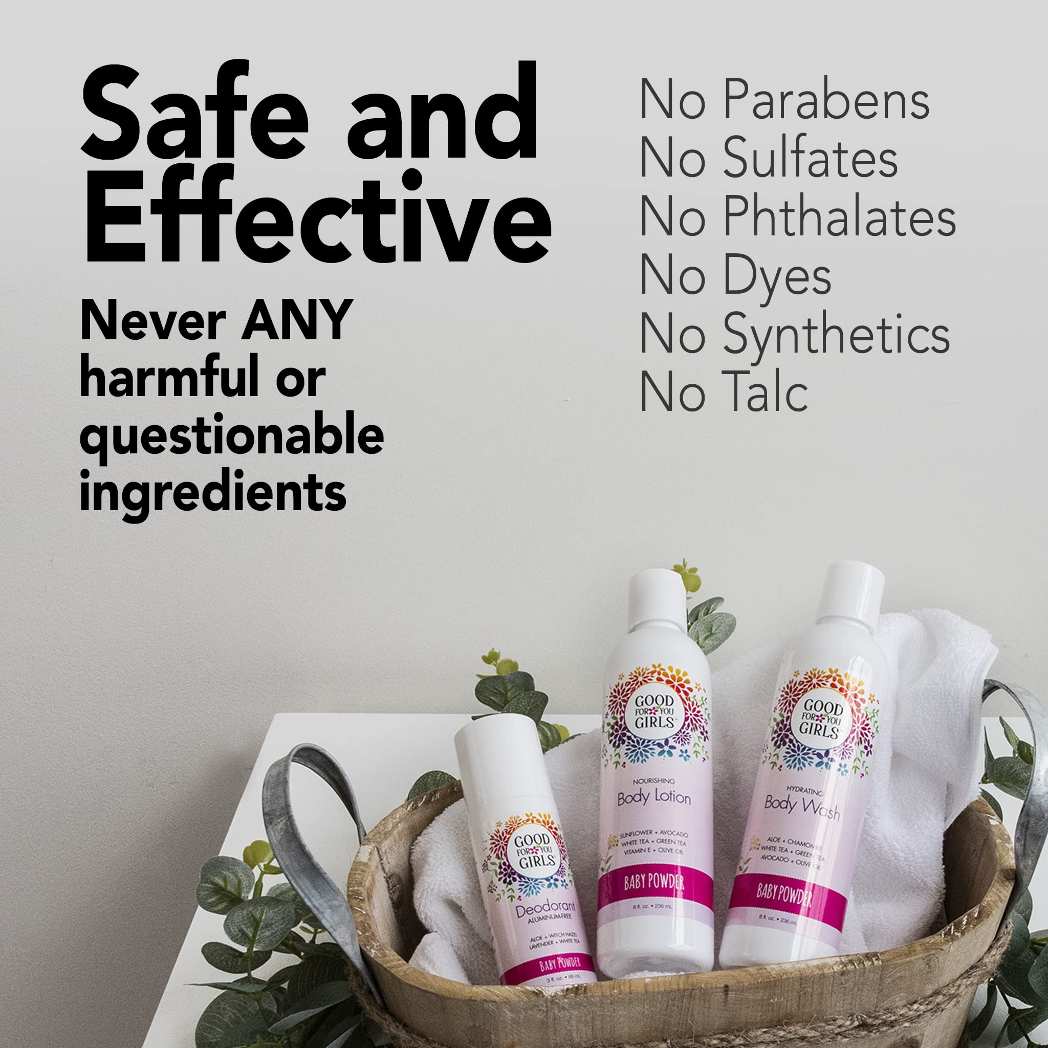 Good For You Girls Natural Body Wash With Aloe, Avocado & Jojoba Oils,Shower Gel Body Wash For Girls To Adults, Vegan And Parabe