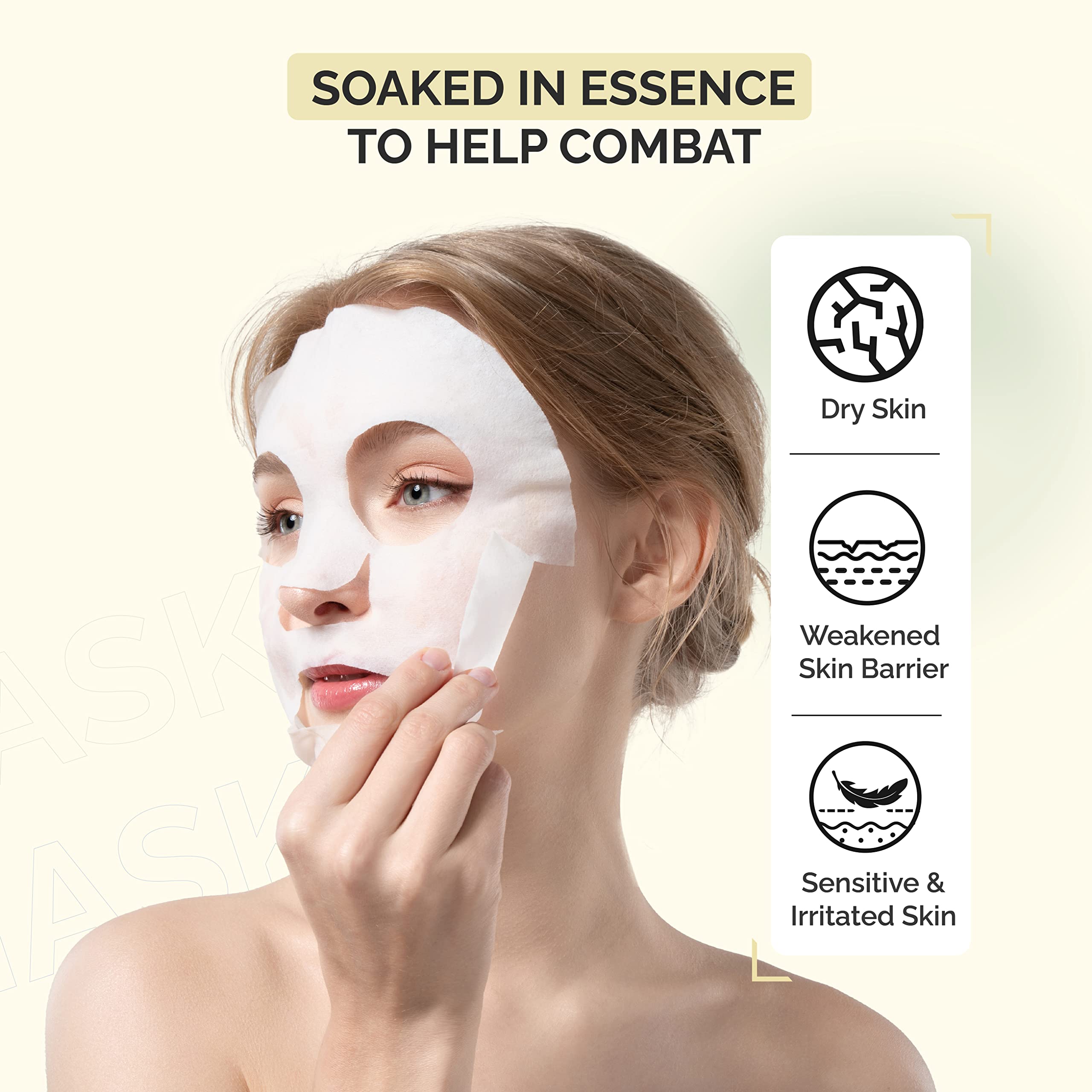 Beyond Intensive Ampoule Mask 2X Ceramide For Hydrating And Moisturizing Care For Dry And Sensitive Skin - Hypoallergenic Facial