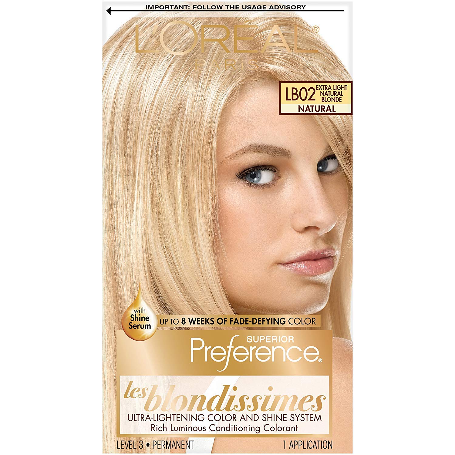 Pref Exlit Nat Bld Lb-02 Size Ea LOreal Preference Les Blondissimes Hair Color Extra Light Natural Blonde #