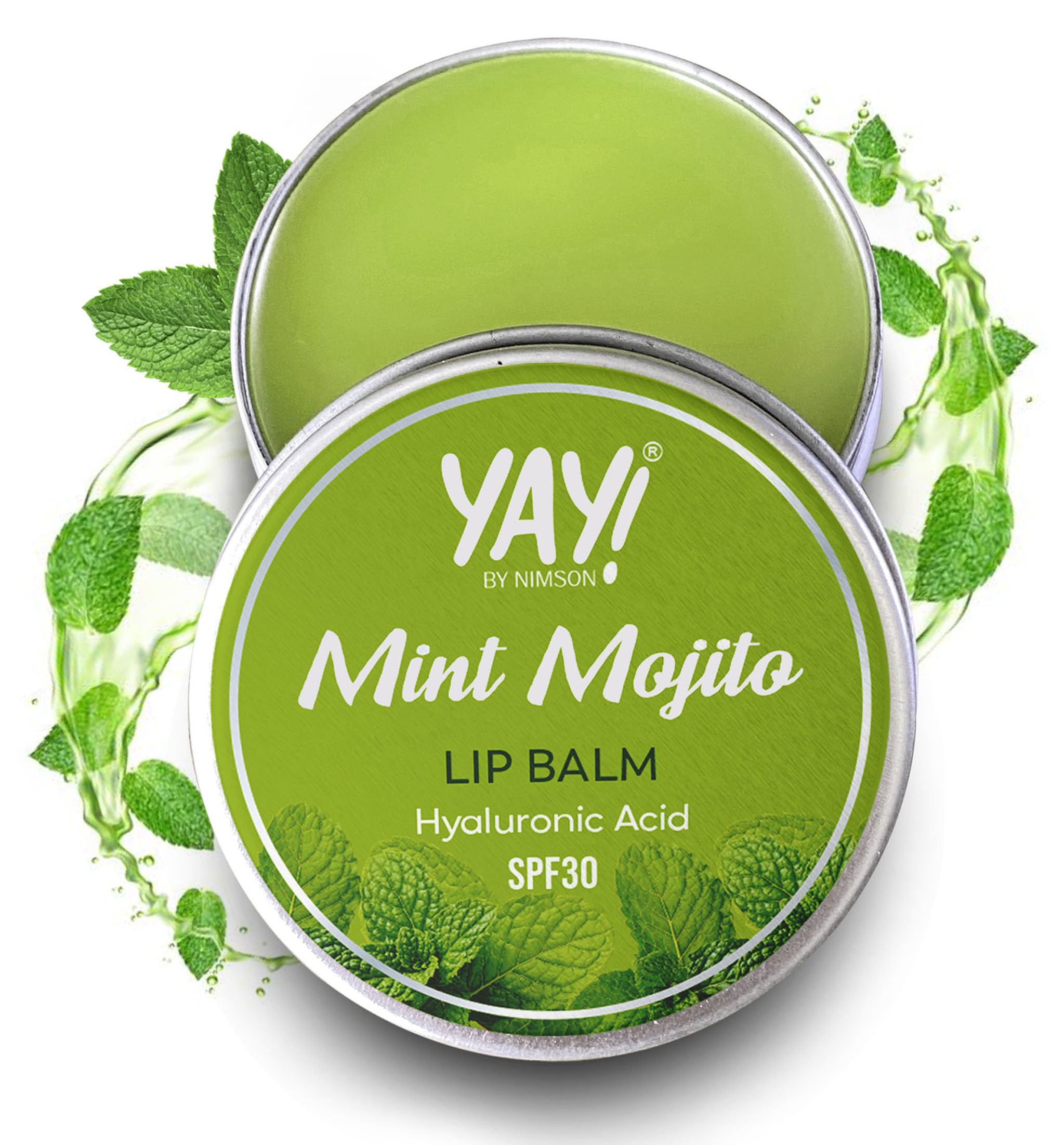 Yay! By Nimson Mint Mojito Lip Balm, With Hyaluronic Acid With Spf 30, For Refreshed & Hydrated Lips, Protects From Sun Damage, 