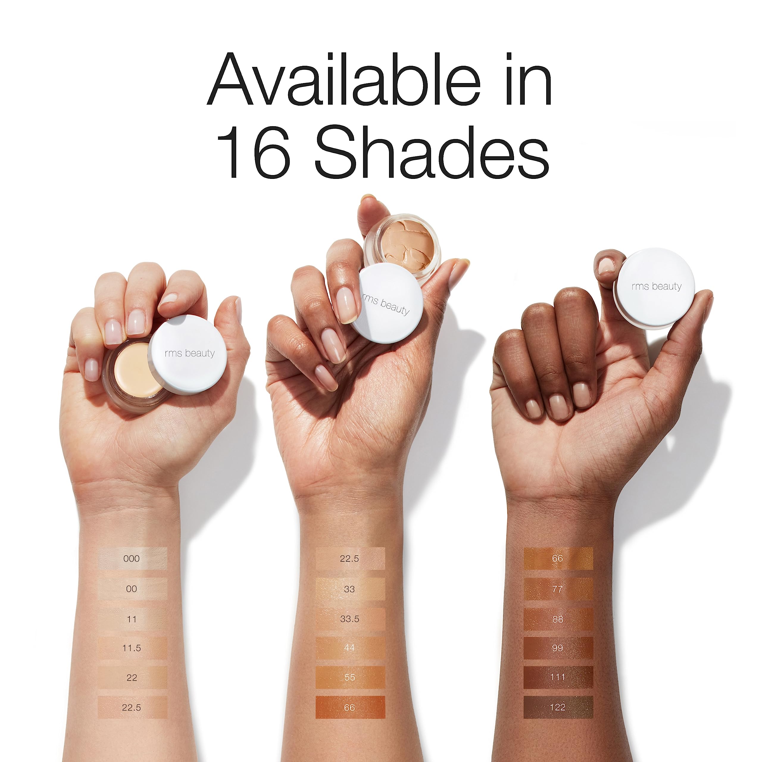 RMS Beauty UnCoverup Cream Foundation - Medium to Full Coverage Foundation Makeup, Dewy Foundation Full Coverage Make Up, Hydrat